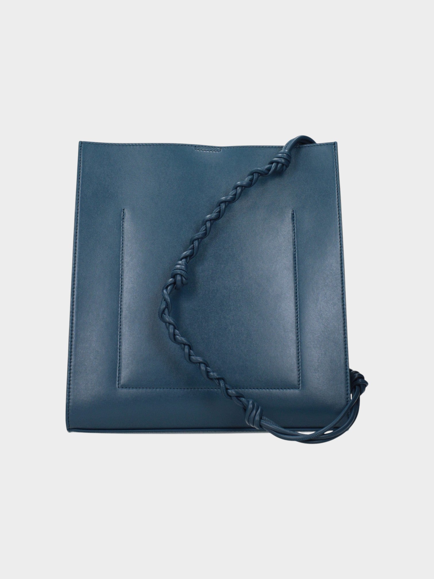 Jil Sander Blue Leather Shoulder Bag-thumbmail-3