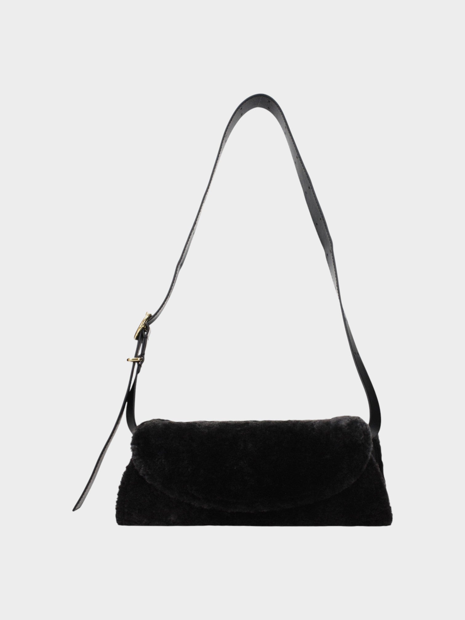 Jil Sander Black Fur Crossbody Bag