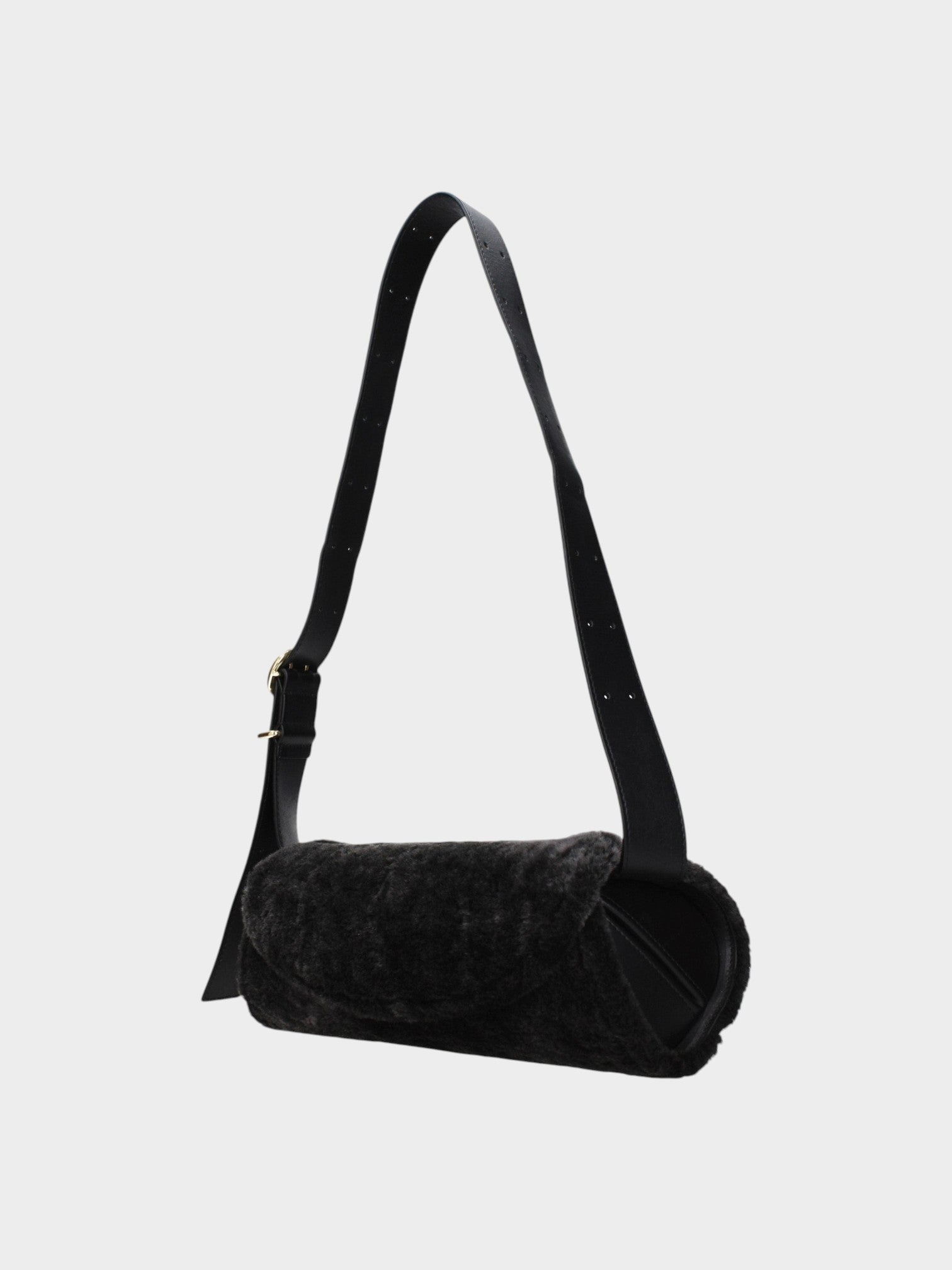 Jil Sander Black Fur Crossbody Bag-thumbmail-2