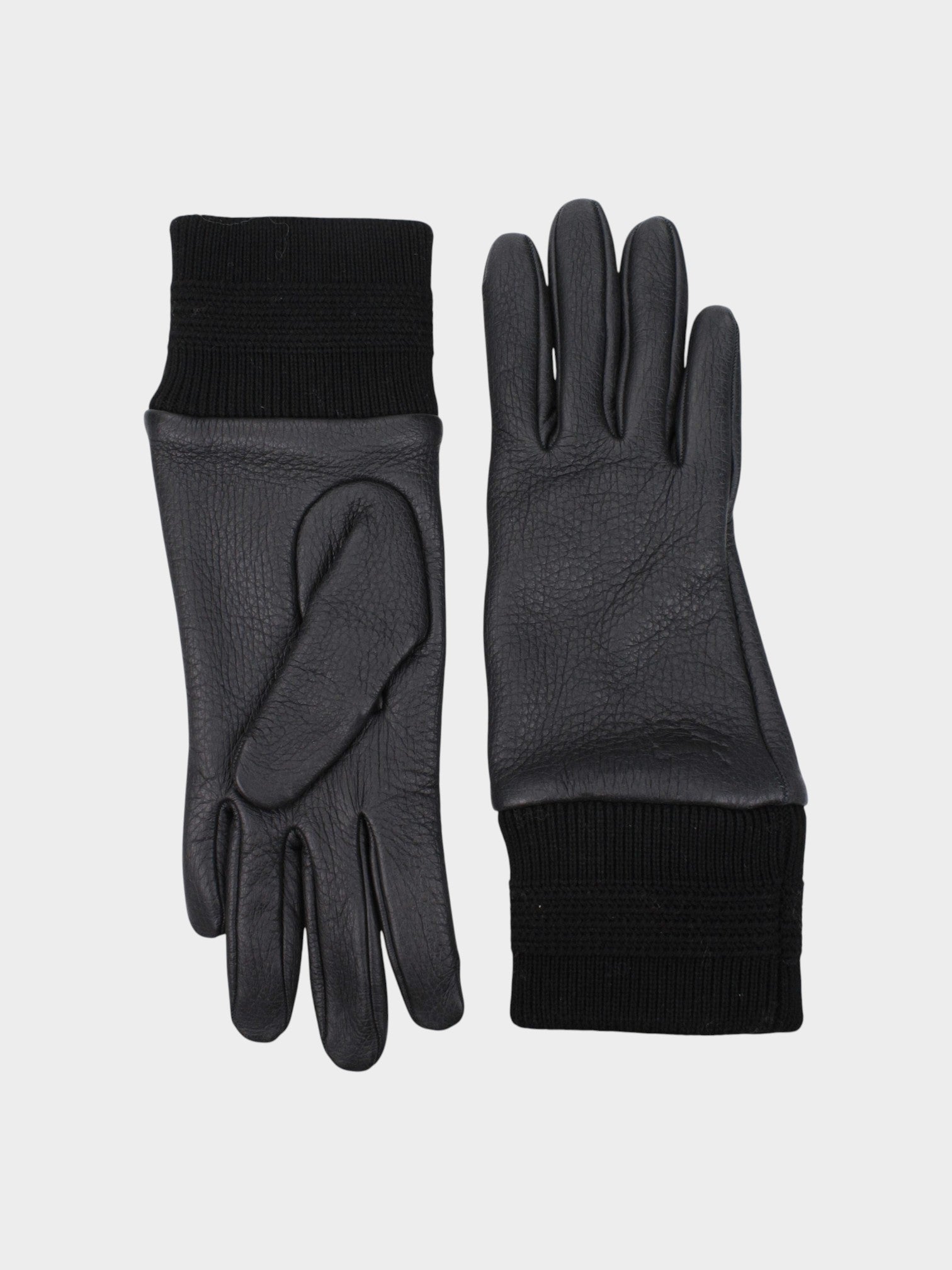 Burberry Black Leather Gloves
