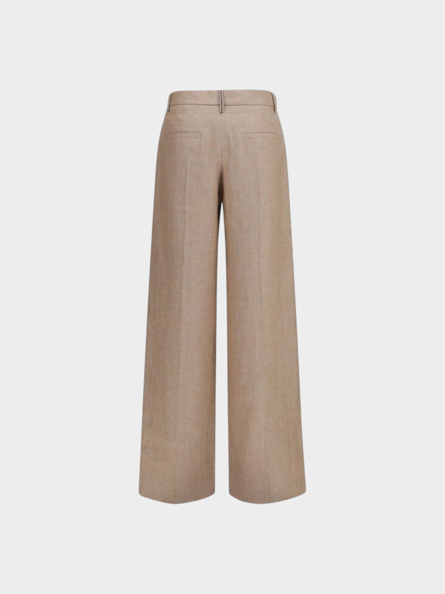 Brunello Cucinelli Beige Linen Casual Pants-thumbmail-2