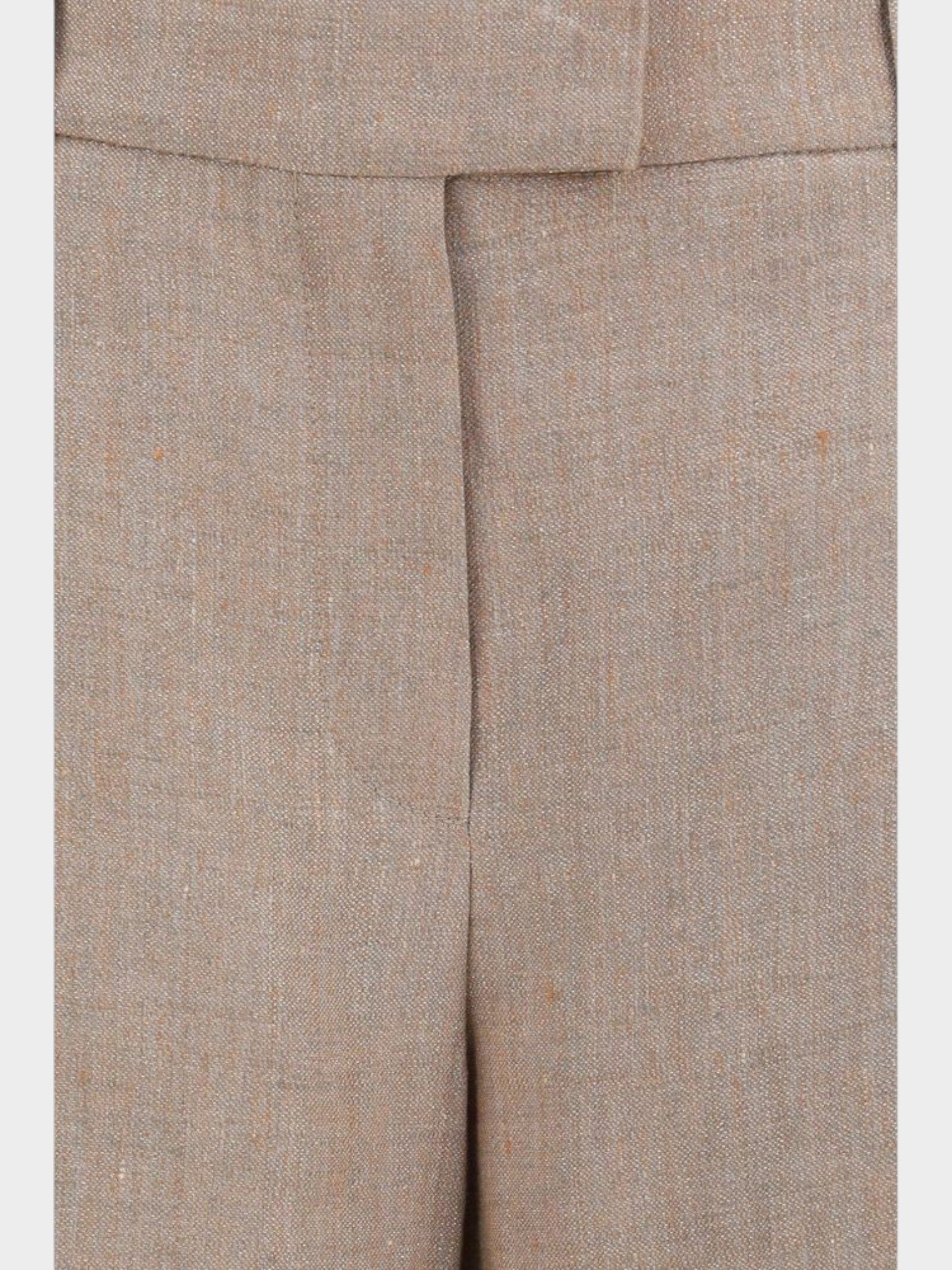 Brunello Cucinelli Beige Linen Casual Pants-thumbmail-3