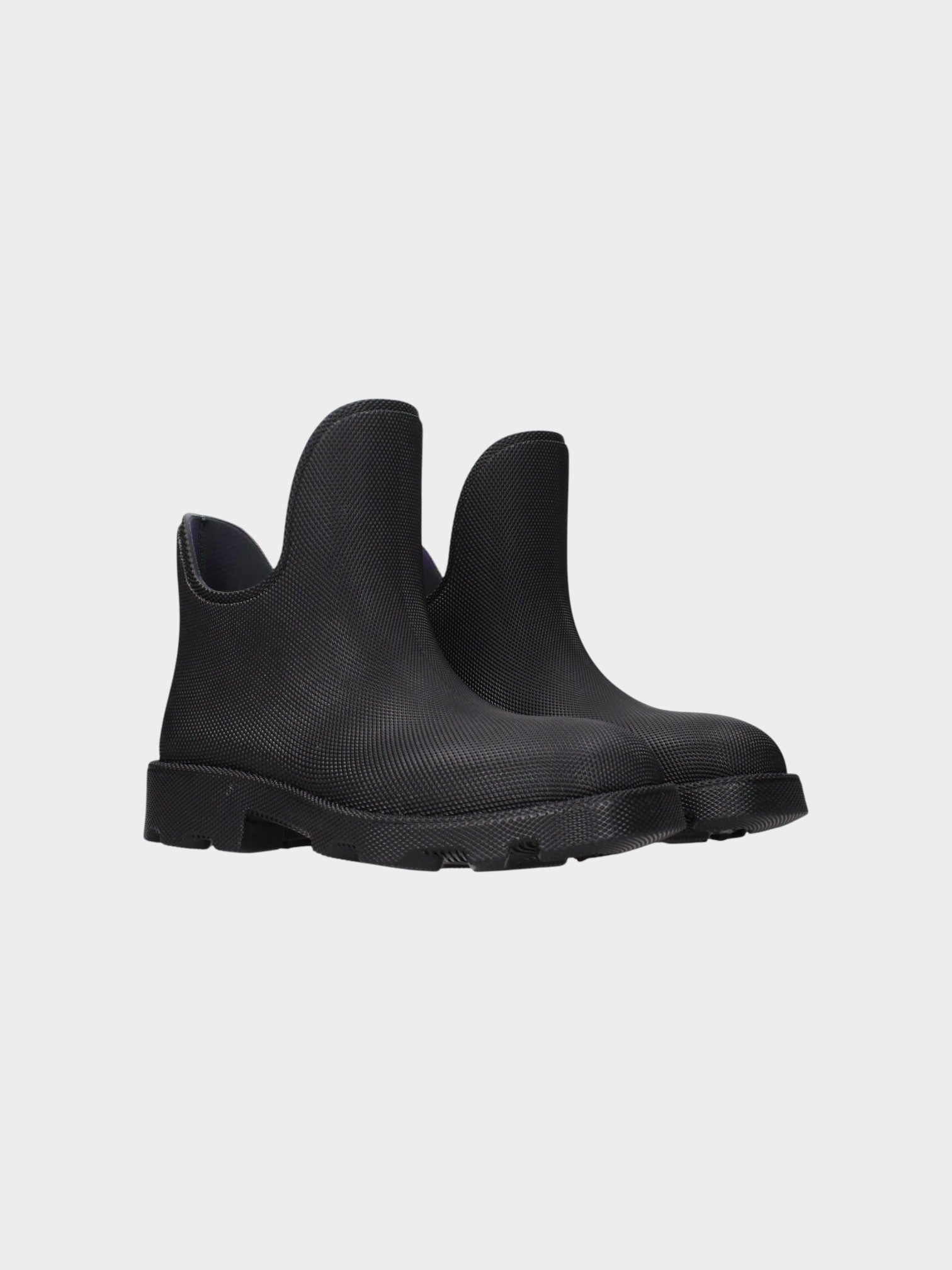 Burberry Black Cotton Ankle Boots-thumbmail-2
