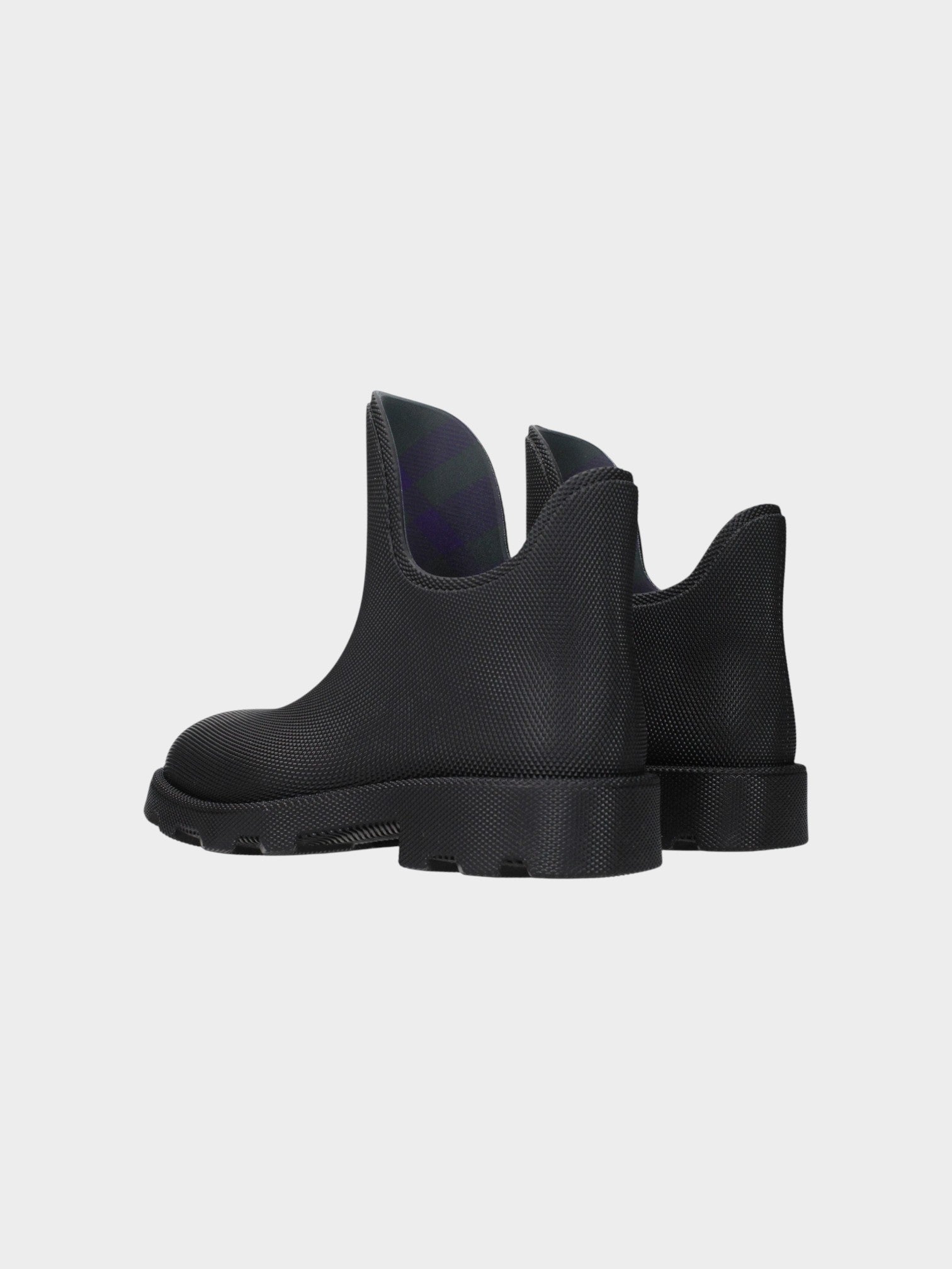 Burberry Black Cotton Ankle Boots-thumbmail-4
