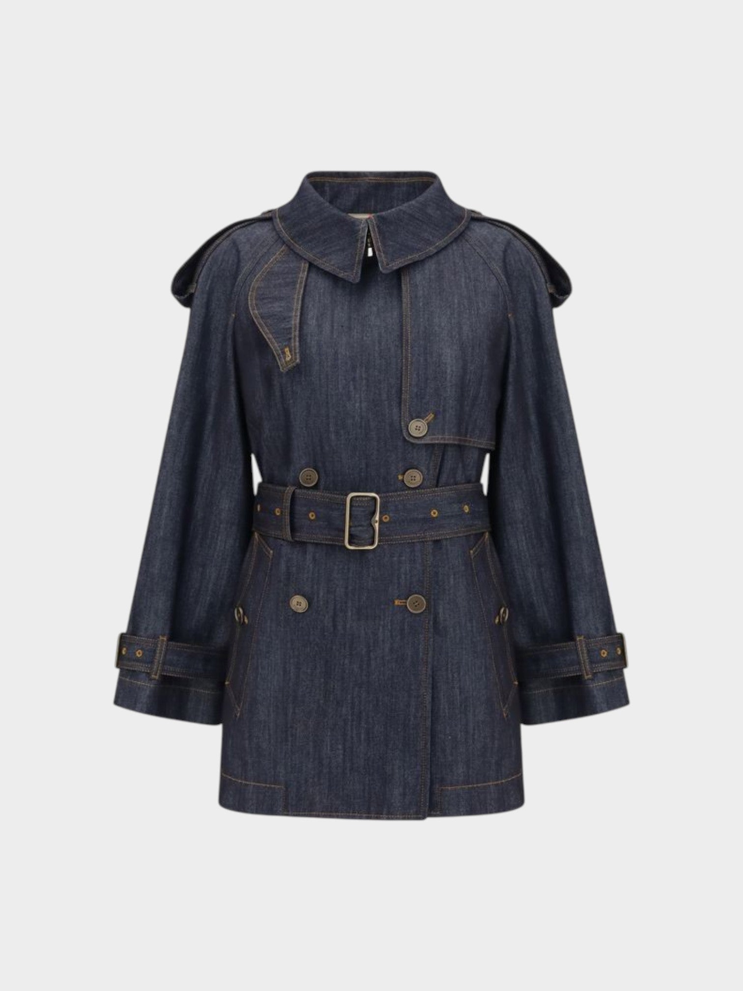 Burberry Blue Cotton Coat