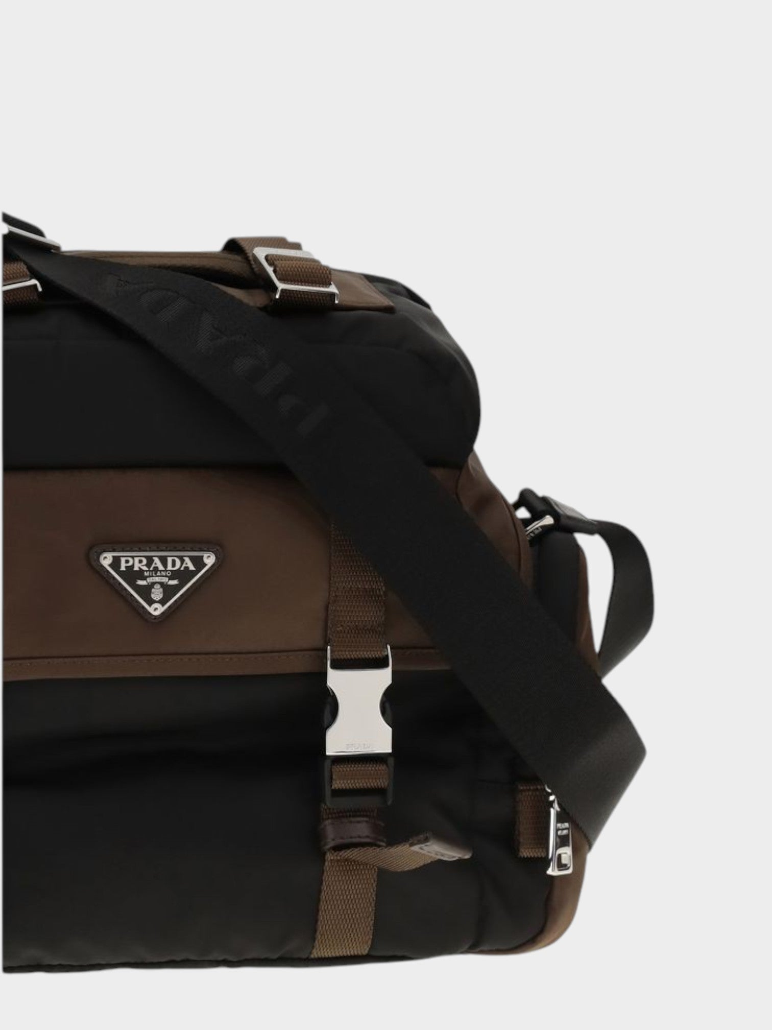 Prada Brown Recycled Polyamide Shoulder Bag-thumbmail-3