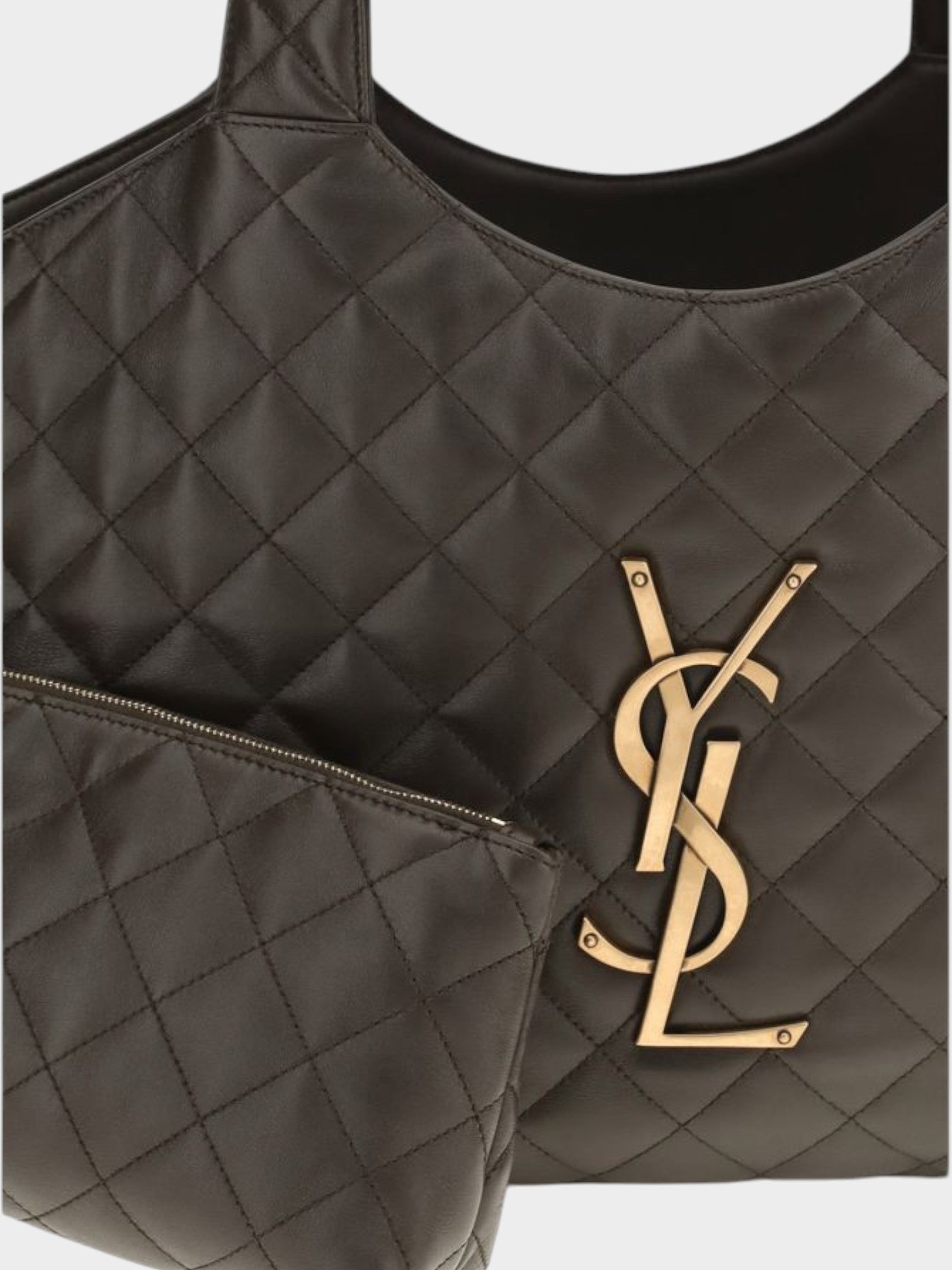 Saint Laurent Bicolor Napa Leather / Calf Bos Taurus Shoulder Bag-thumbmail-4