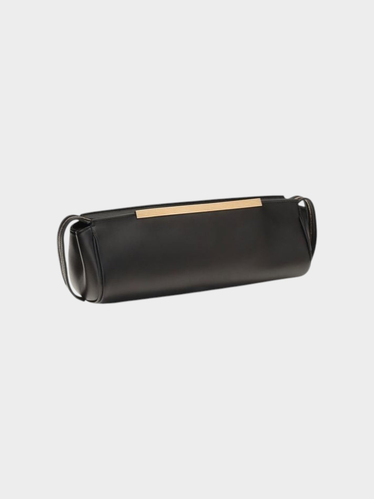 Khaite Black Calf Leather Bos Taurus Clutch Bag-thumbmail-3