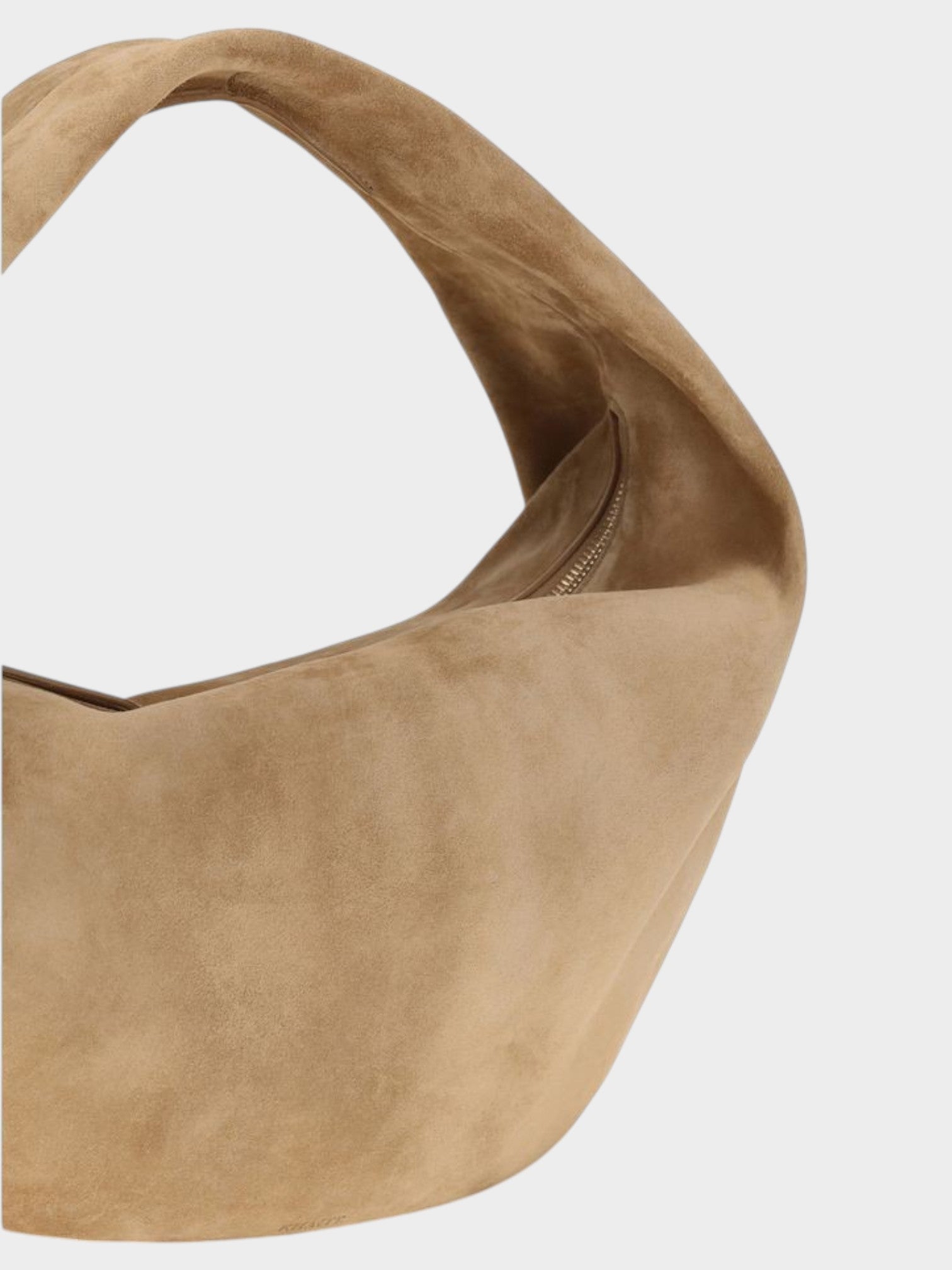 Khaite Beige Calf Leather Bos Taurus Shoulder Bag-thumbmail-4