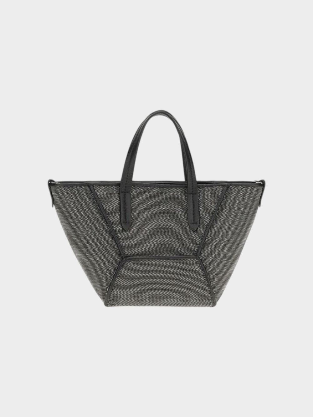 Brunello Cucinelli Black Calf Leather Bos Taurus Shoulder Bag