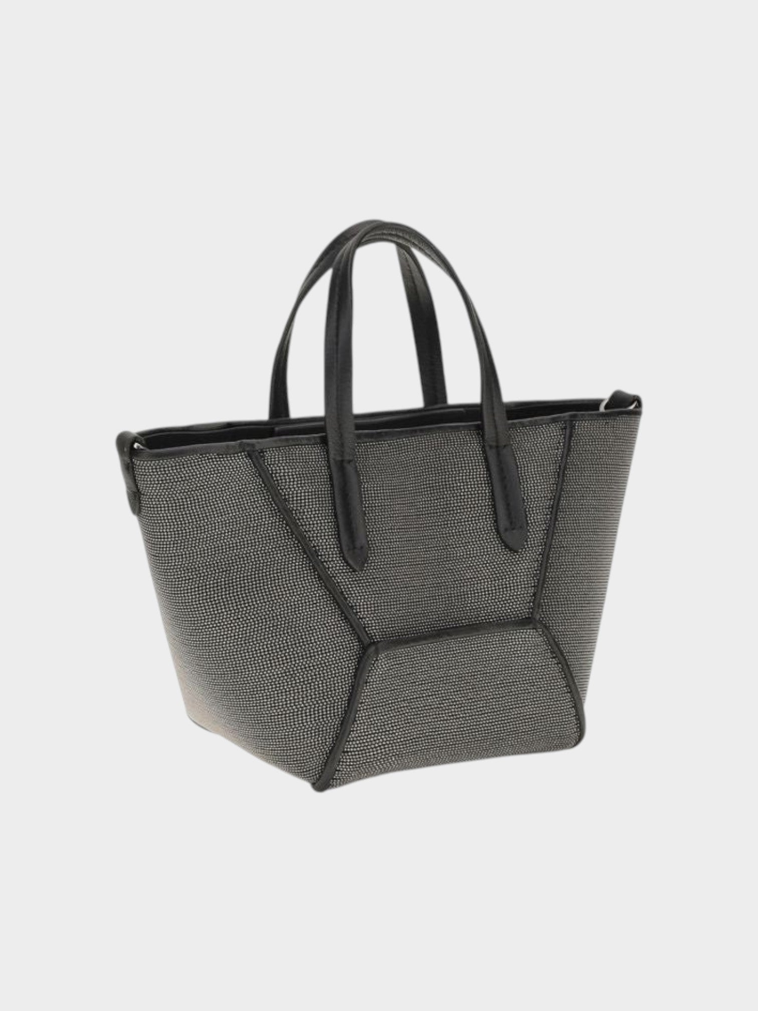 Brunello Cucinelli Black Calf Leather Bos Taurus Shoulder Bag