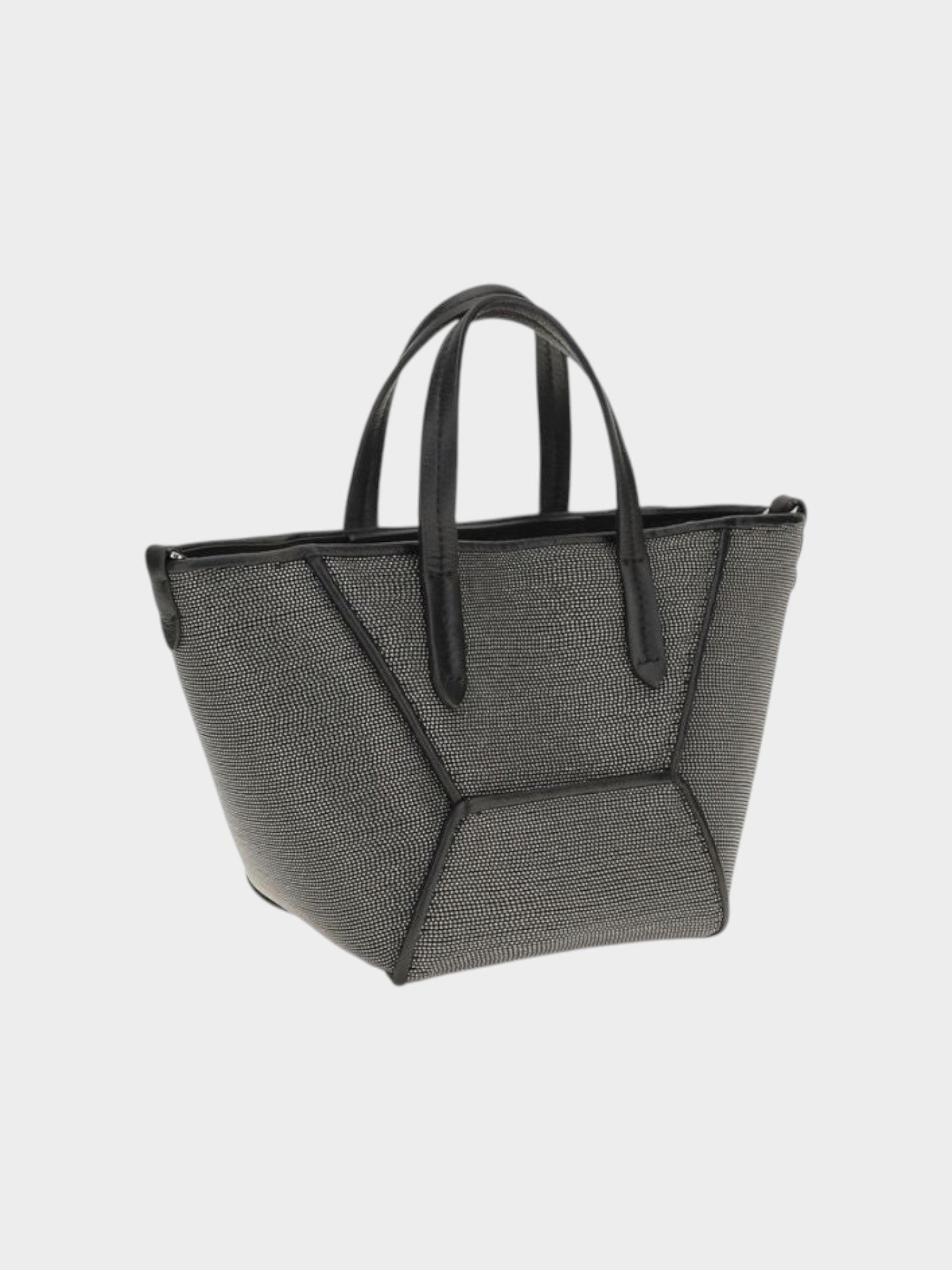 Brunello Cucinelli Black Calf Leather Bos Taurus Shoulder Bag-thumbmail-3