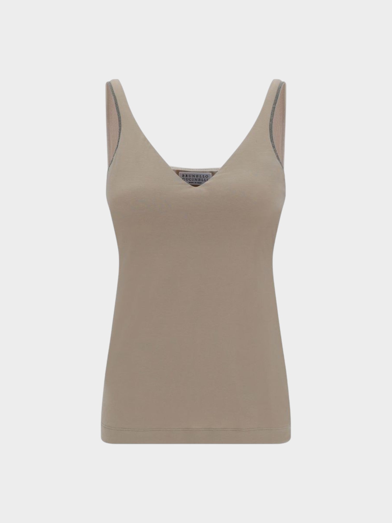 Brunello Cucinelli Beige Cotton T-Shirt