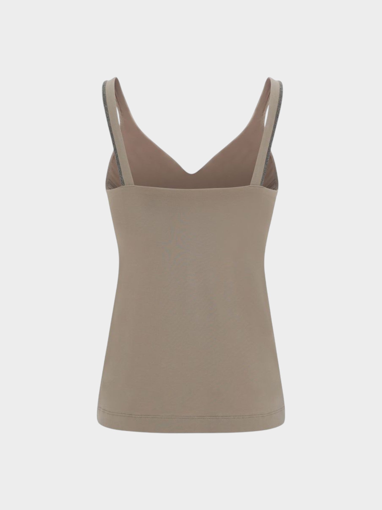 Brunello Cucinelli Beige Cotton T-Shirt-thumbmail-2