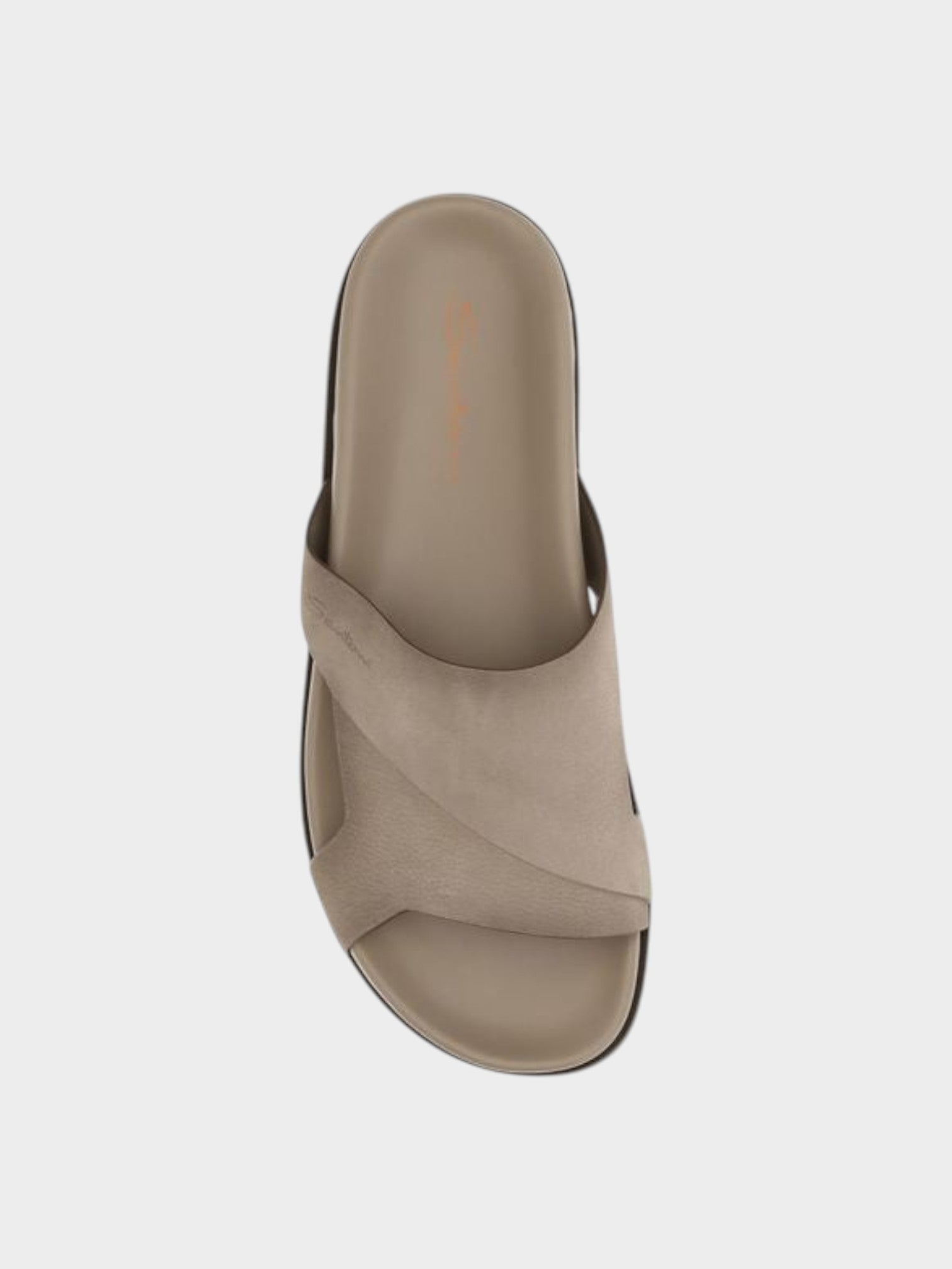 Santoni Beige Calf Leather Bos Taurus Flat Sandals-thumbmail-4