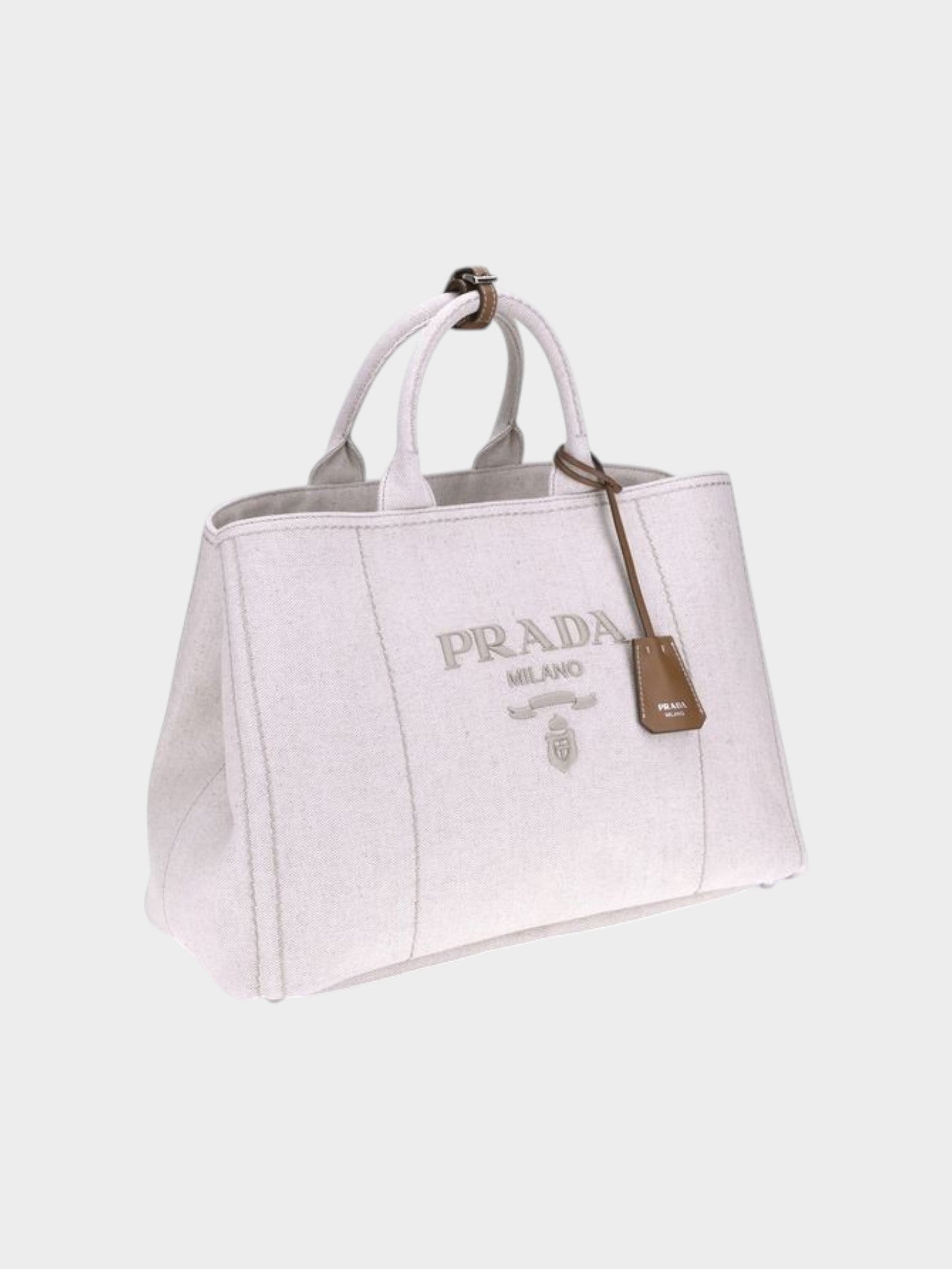 Prada Beige Cotton Shoulder Bag-thumbmail-2