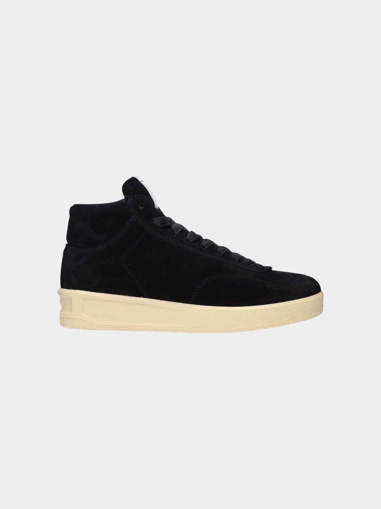 Jil Sander Black Leather High Top Sneakers