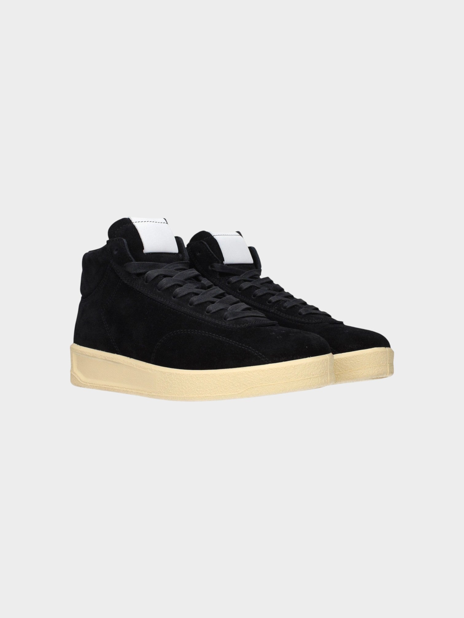 Jil Sander Black Leather High Top Sneakers-thumbmail-2