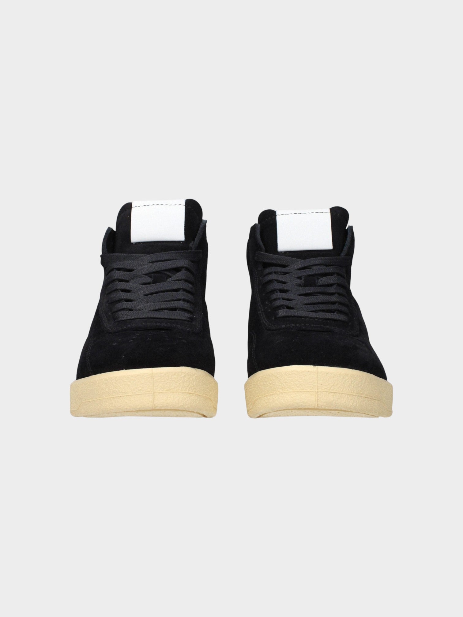 Jil Sander Black Leather High Top Sneakers-thumbmail-3
