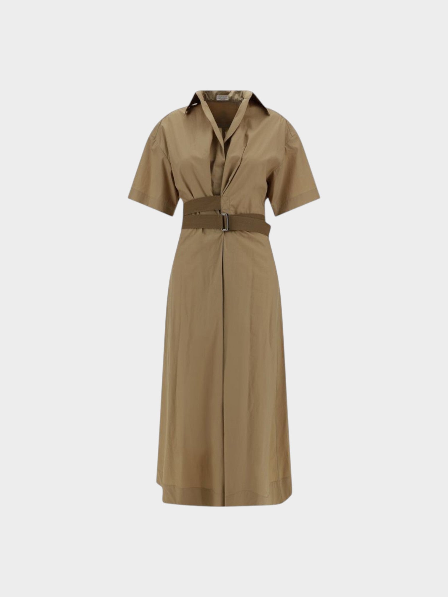 Brunello Cucinelli Brown Cotton Casual Dress