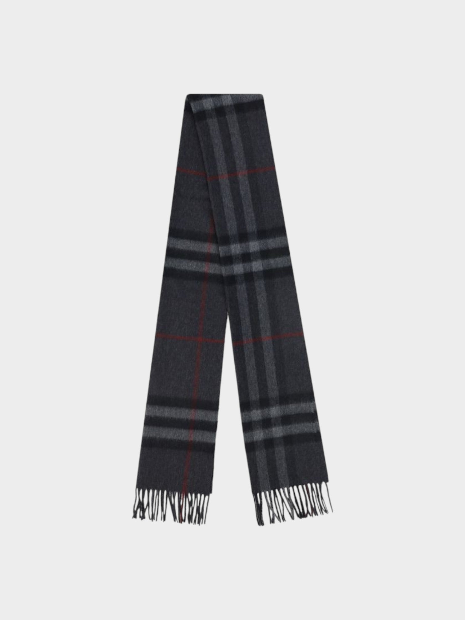 Burberry Gray Cashmere Scarf-thumbmail-2