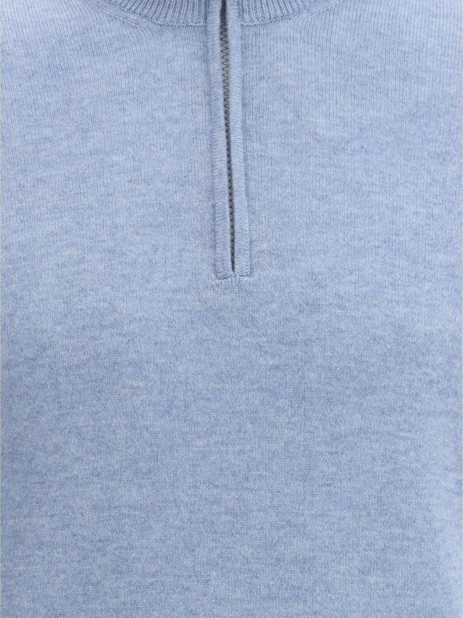 Brunello Cucinelli Blue Cashmere Sweater-thumbmail-3