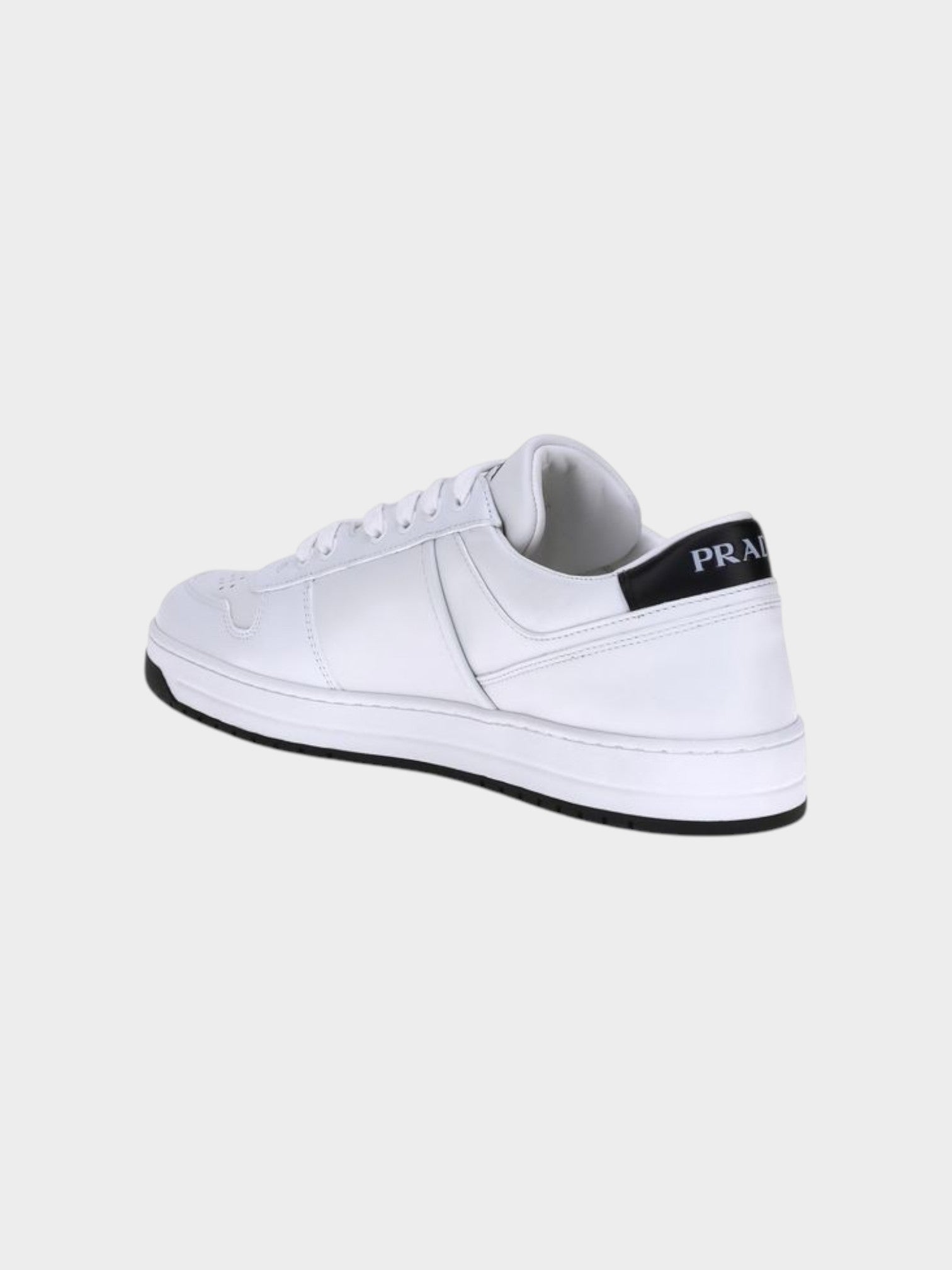 Prada White Calf Leather Bos Taurus Low Top Sneakers-thumbmail-3