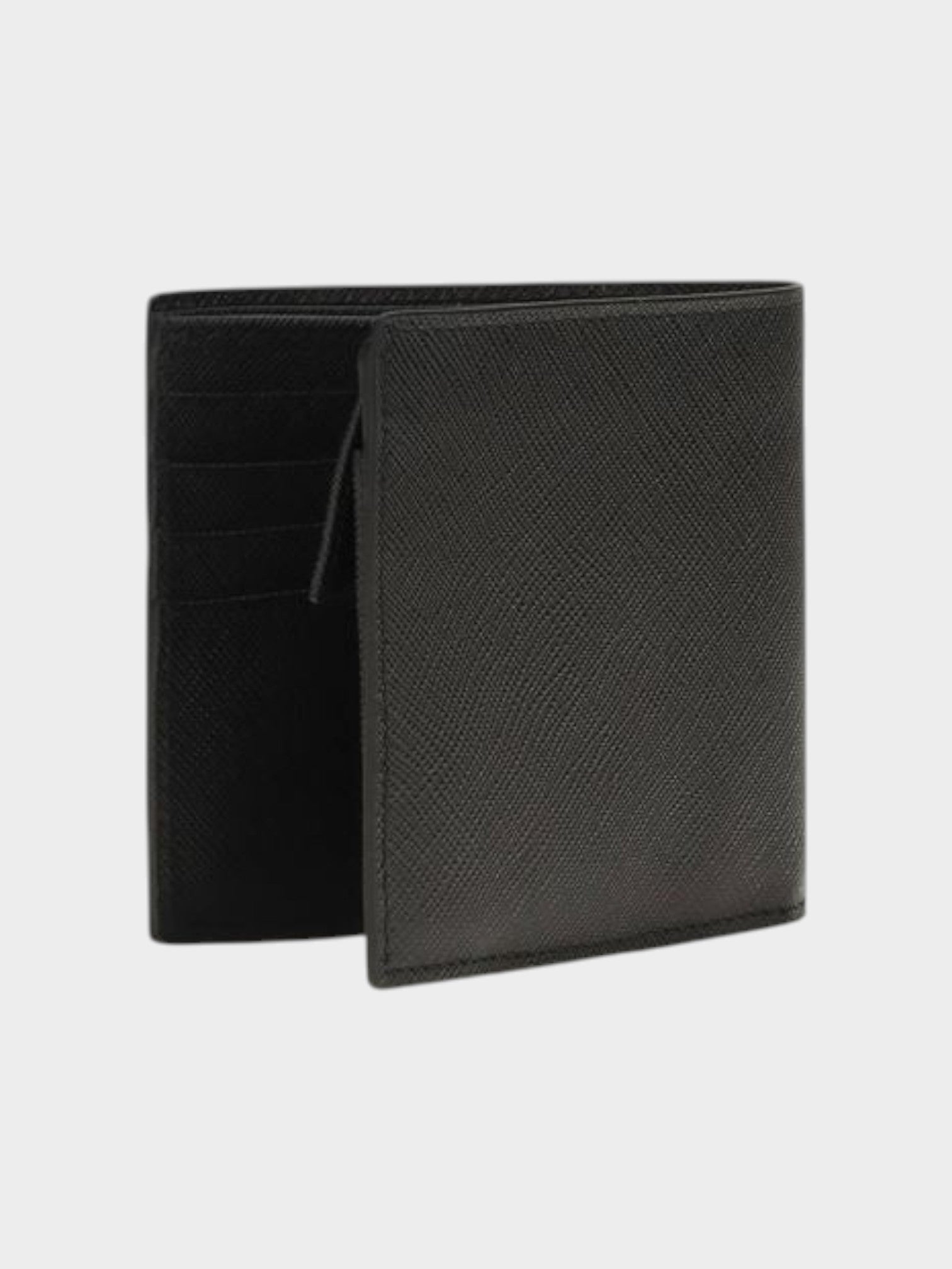 Prada Black Calf Leather Bos Taurus Wallet-thumbmail-2