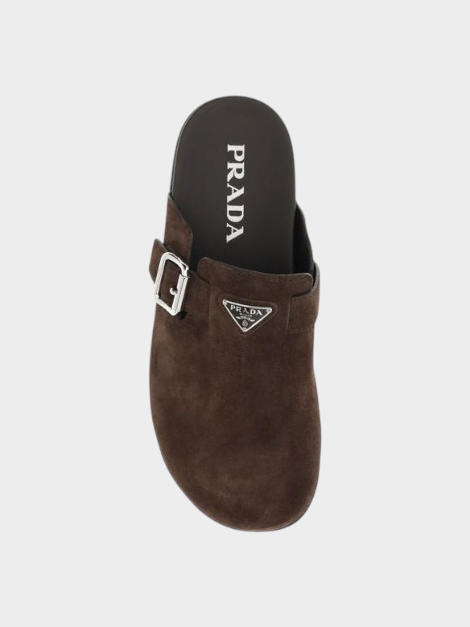 Prada Brown Calf Leather Bos Taurus Mules-thumbmail-4