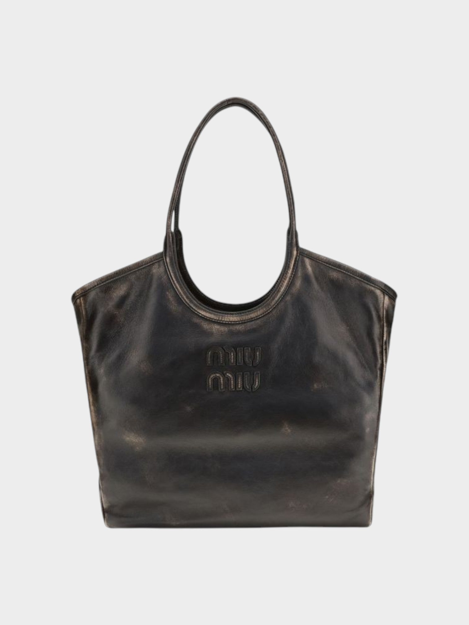 Miu Miu Brown Calf Leather Bos Taurus Shoulder Bag
