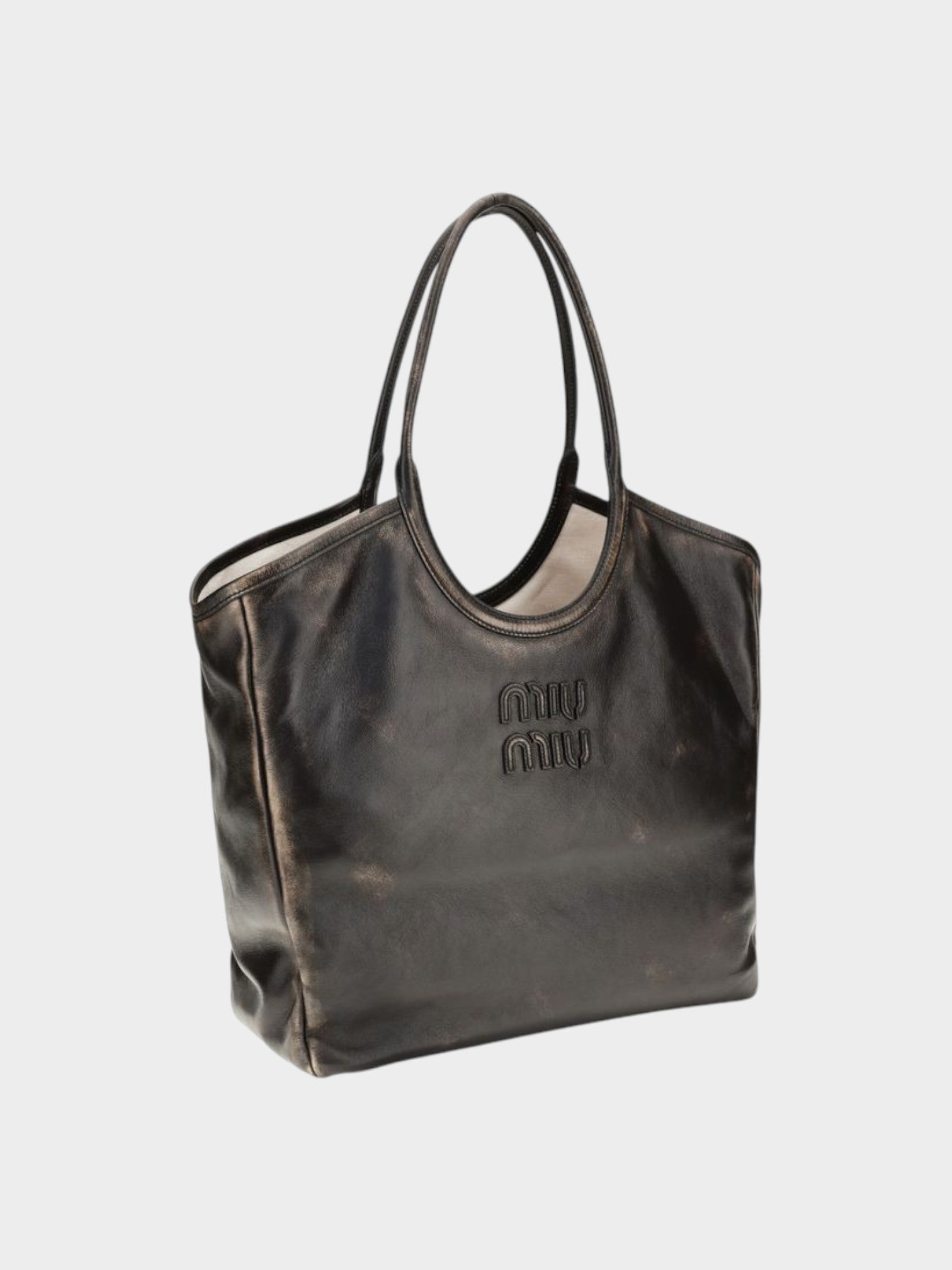 Miu Miu Brown Calf Leather Bos Taurus Shoulder Bag-thumbmail-2