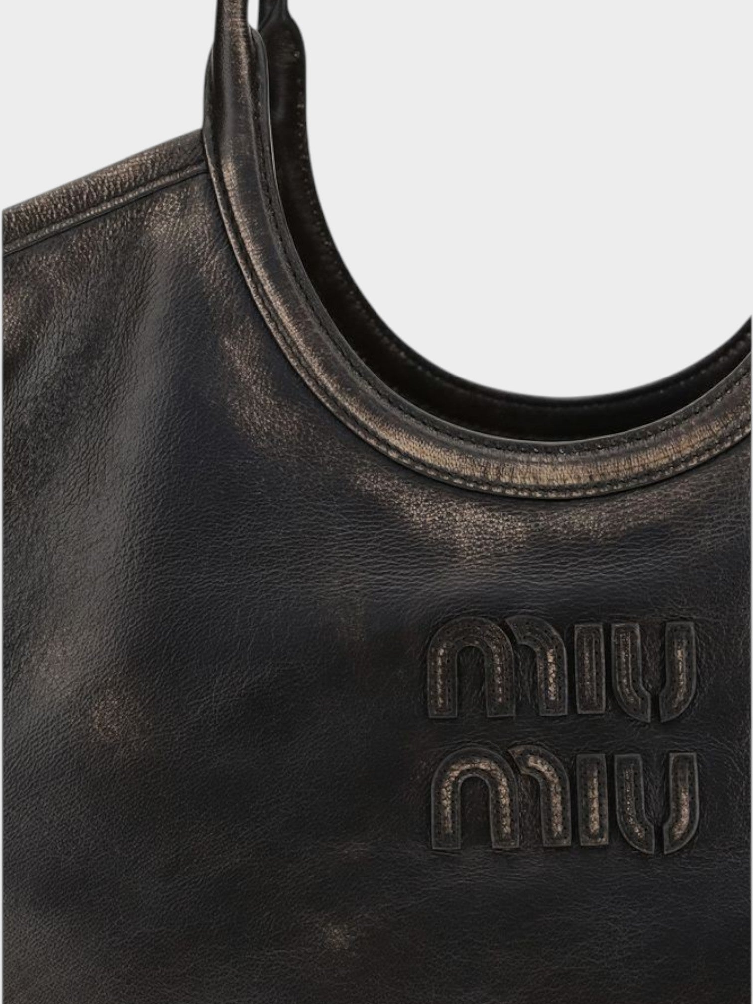 Miu Miu Brown Calf Leather Bos Taurus Shoulder Bag-thumbmail-4
