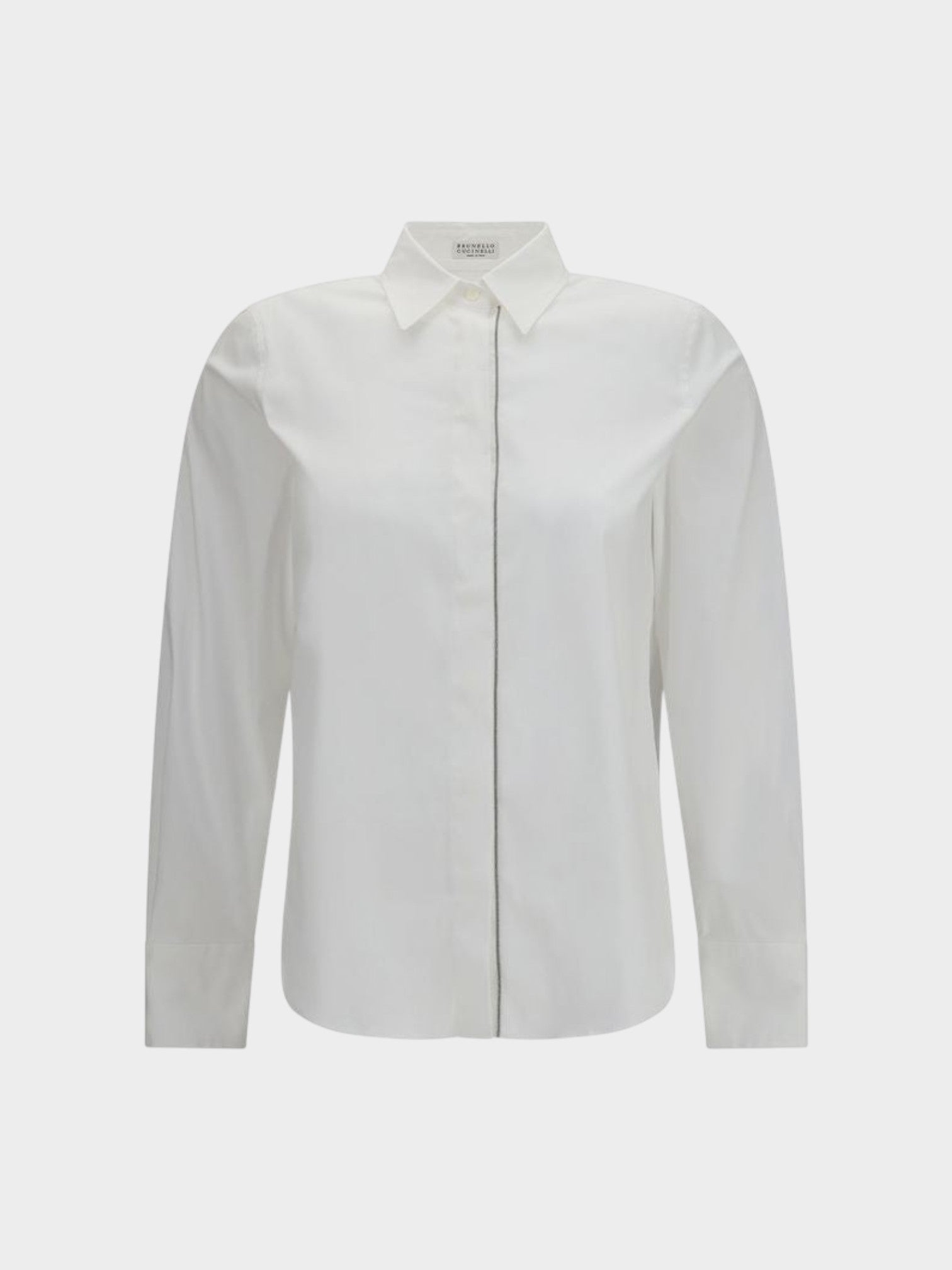 Brunello Cucinelli White Cotton Dress Shirt
