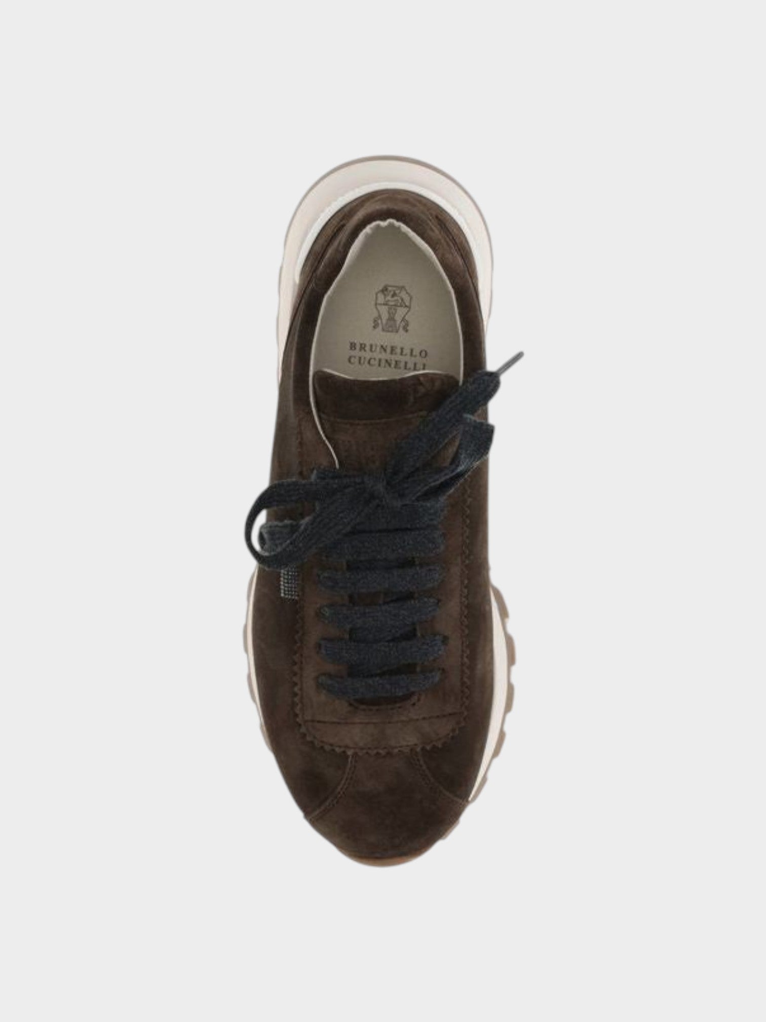 Brunello Cucinelli Brown Calf Leather Bos Taurus Athletic Sneakers-thumbmail-4
