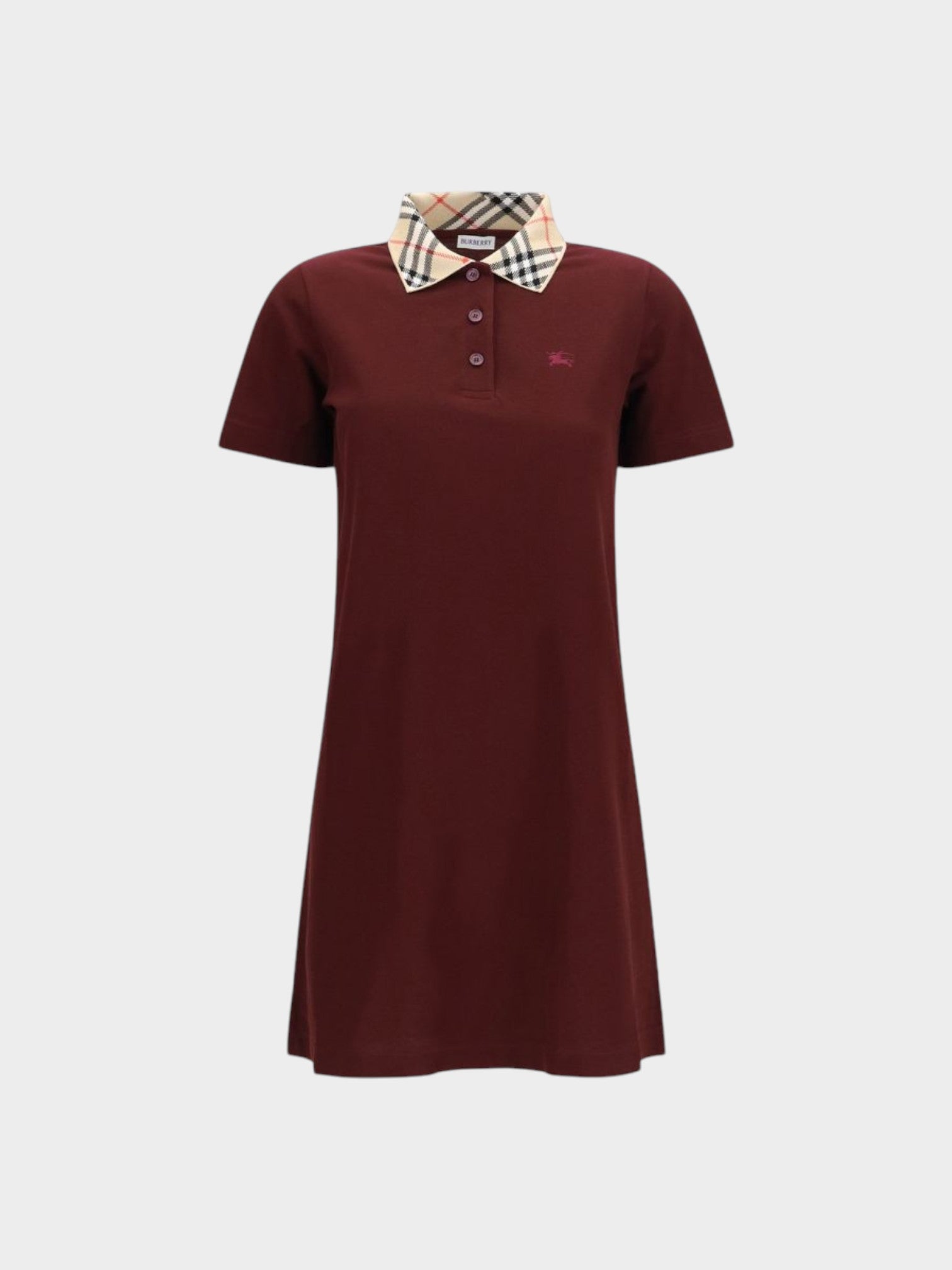 Burberry Bordeaux Cotton Casual Dress