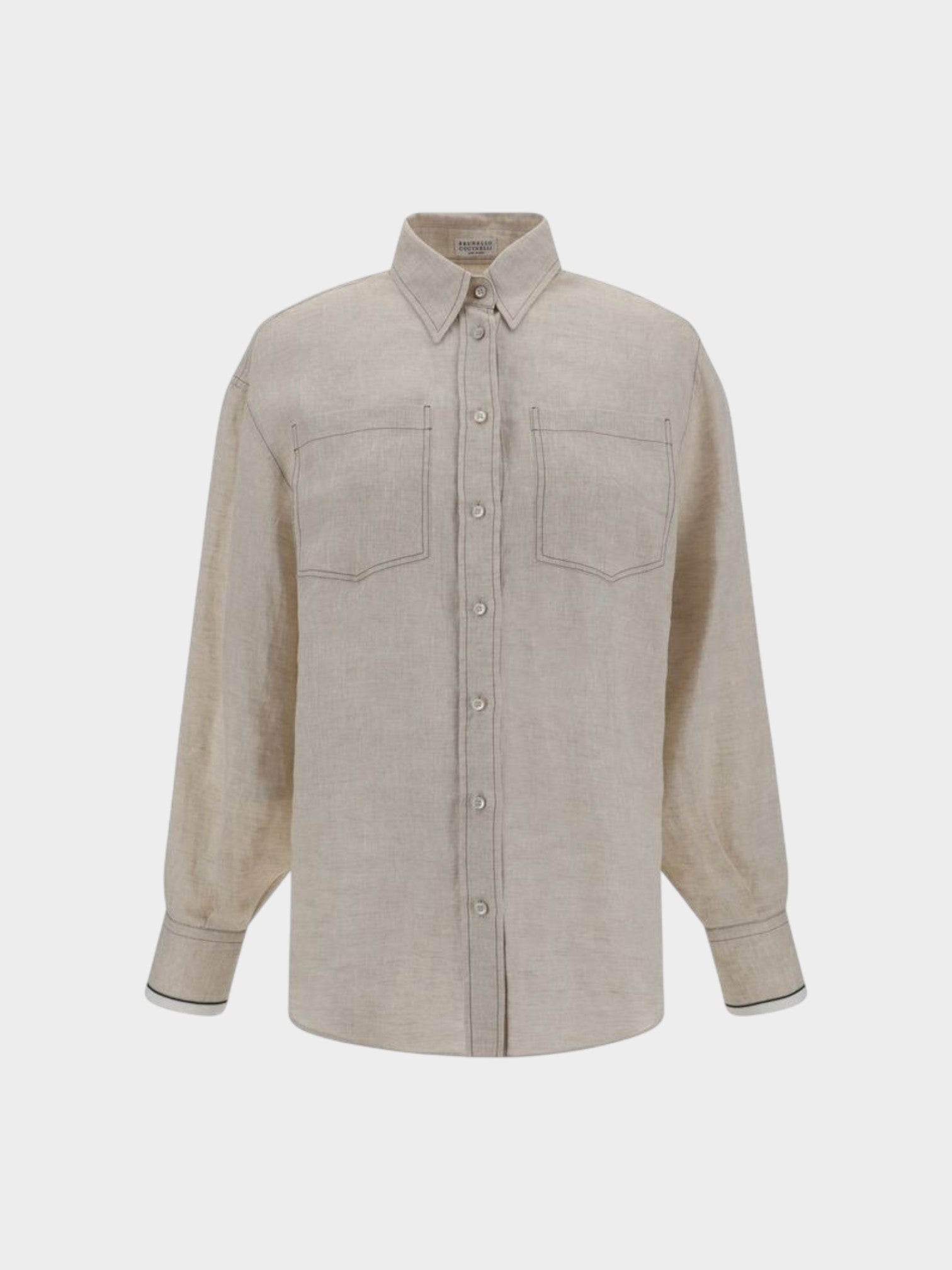 Brunello Cucinelli Beige Linen Shirt
