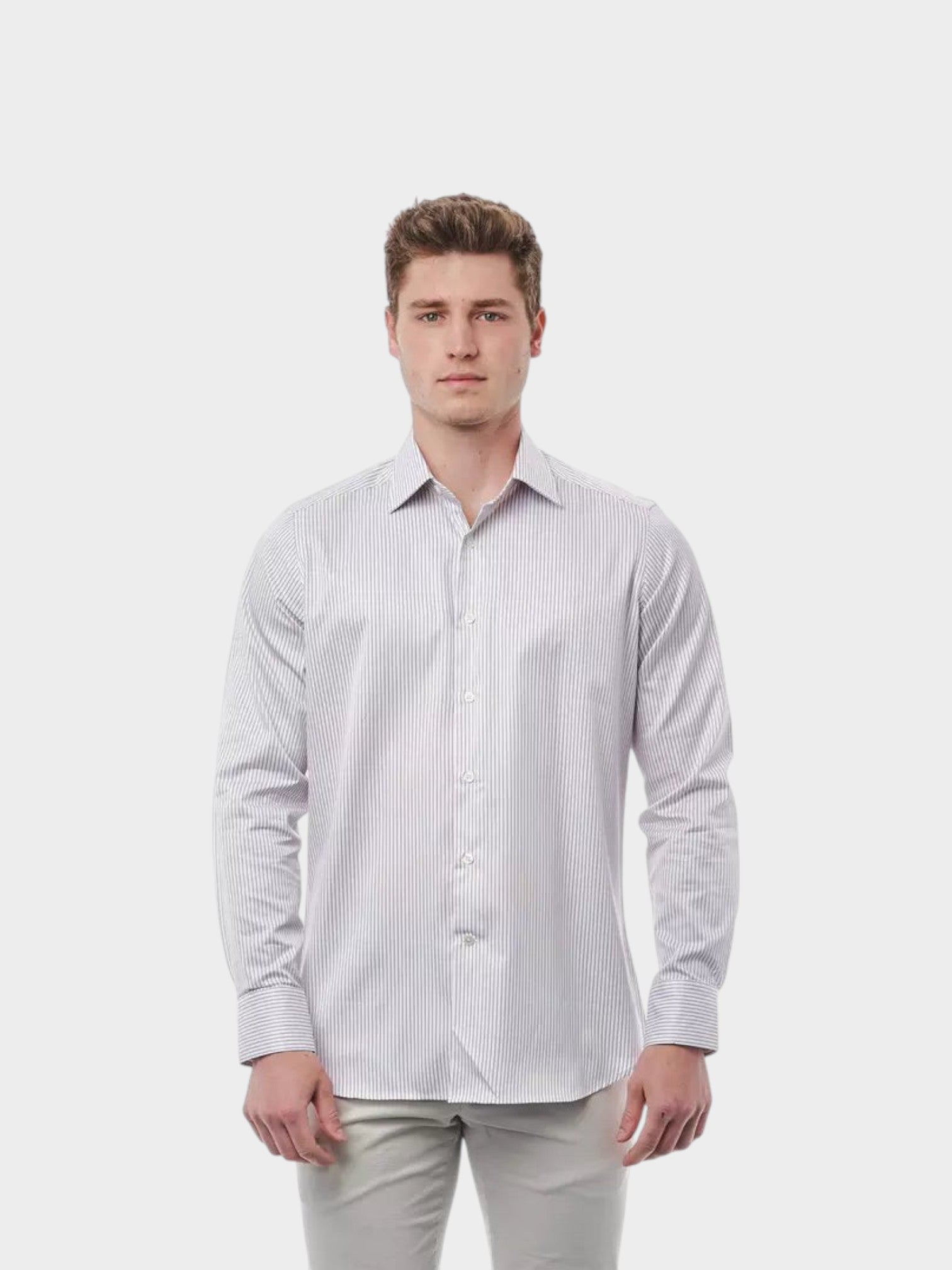 Bagutta White Cotton Men Shirt