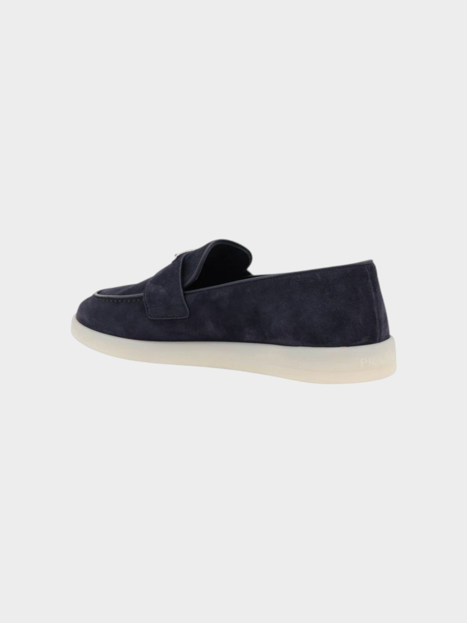 Prada Blue Calf Leather Bos Taurus Slip-On Loafers-thumbmail-3