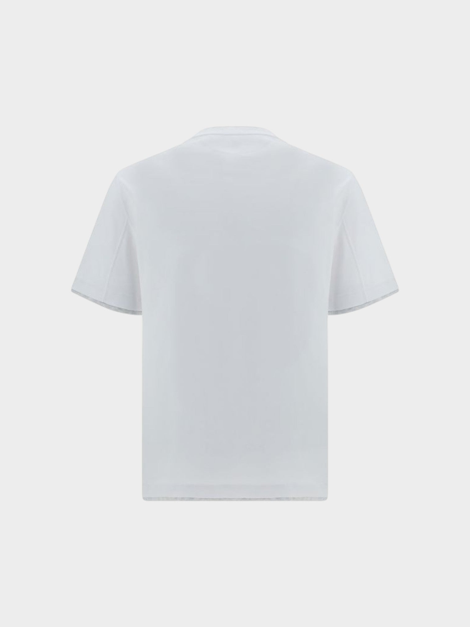 Brunello Cucinelli White Cotton T-Shirt-thumbmail-2