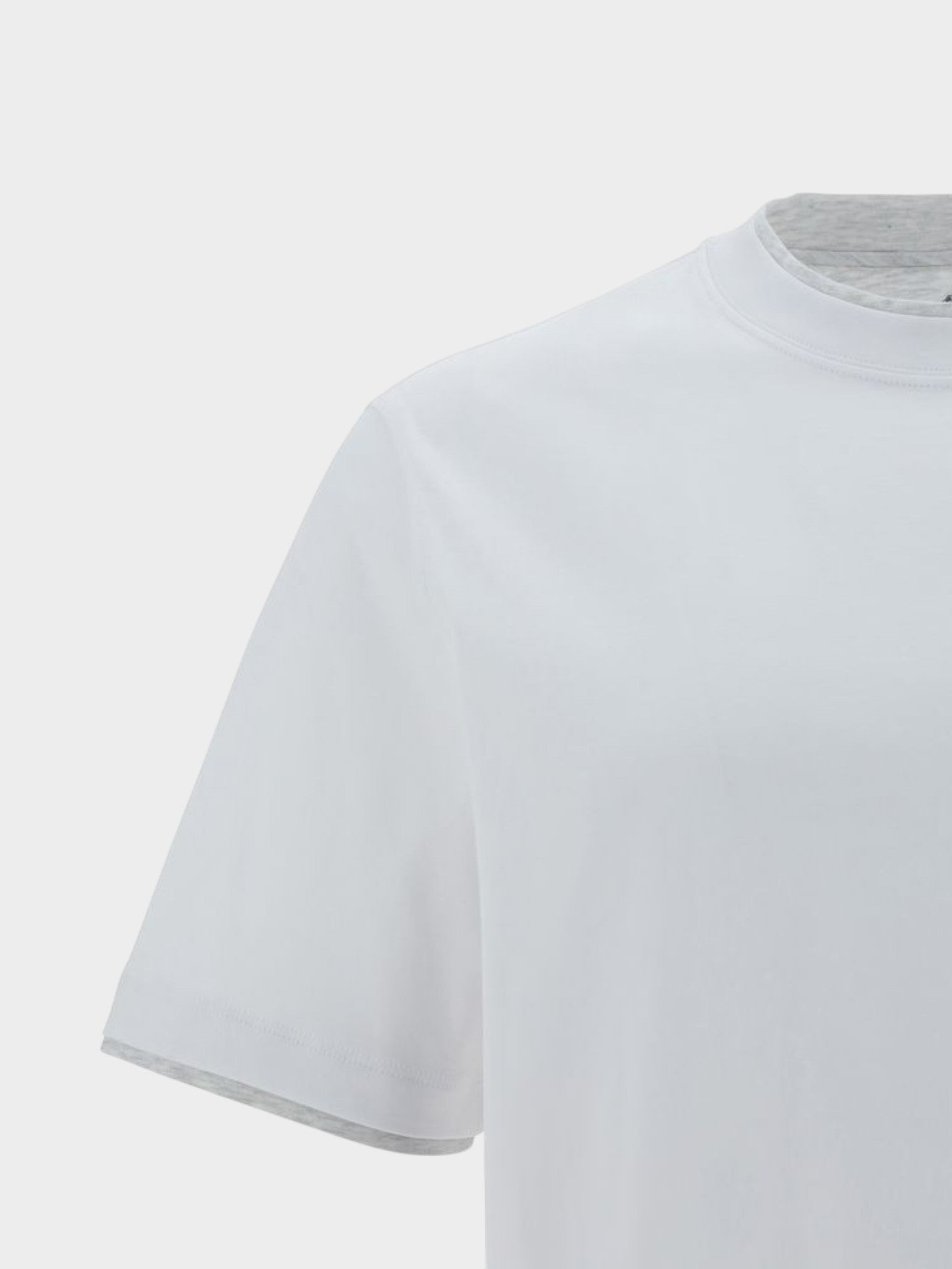 Brunello Cucinelli White Cotton T-Shirt-thumbmail-3