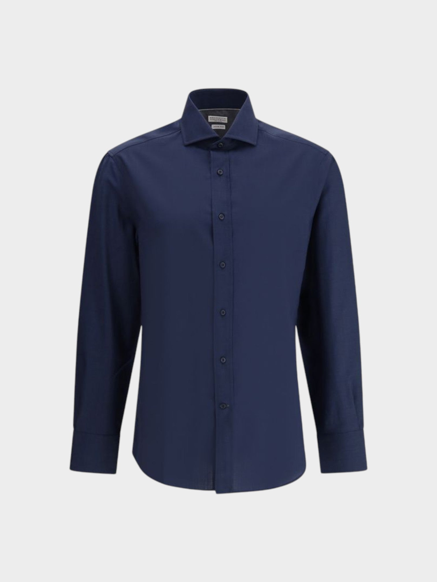 Brunello Cucinelli Blue Cotton Shirt