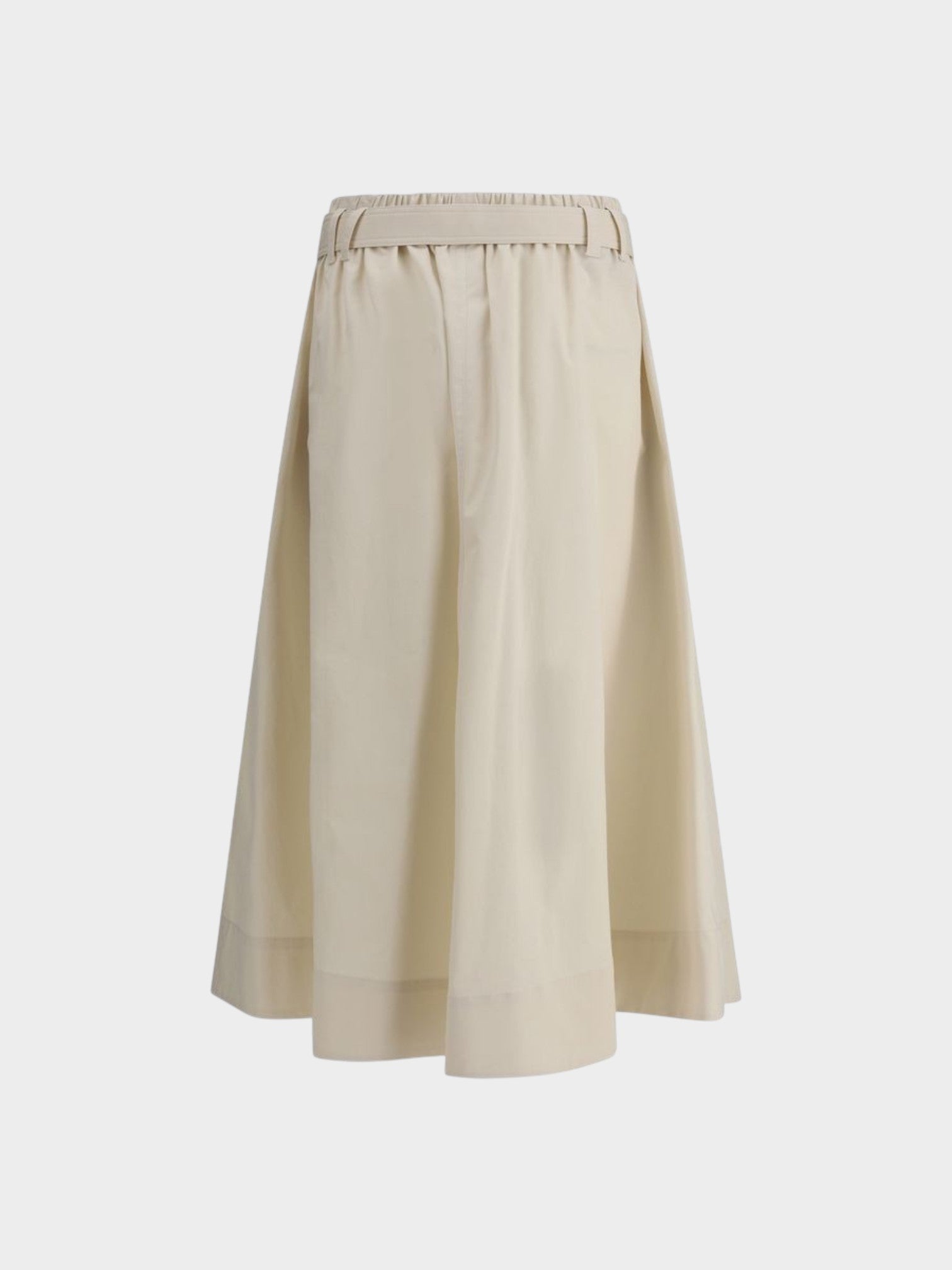 Brunello Cucinelli Cream Wide Long Skirt-thumbmail-2