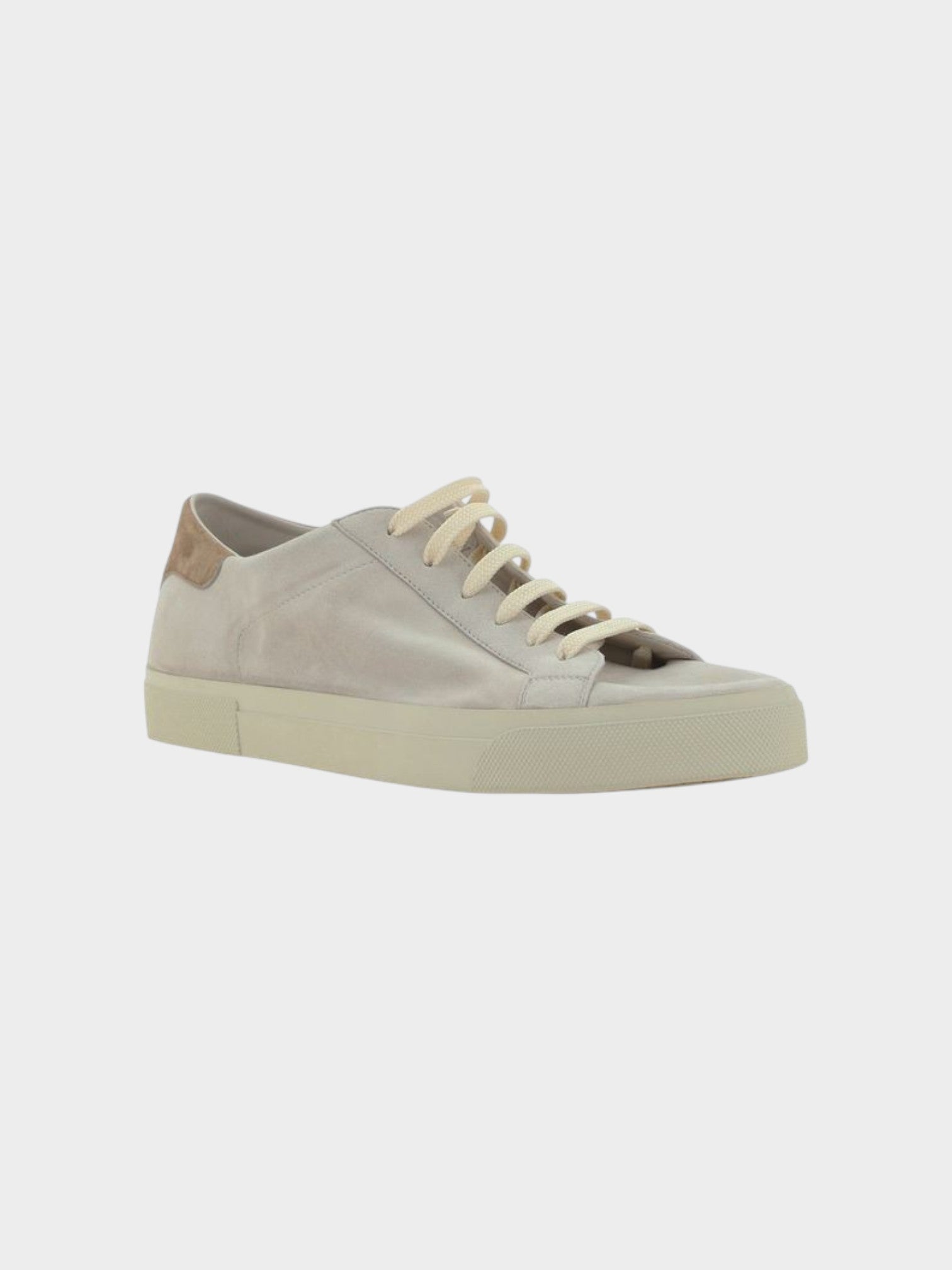 Brunello Cucinelli Cream White Leather Sneakers-thumbmail-2