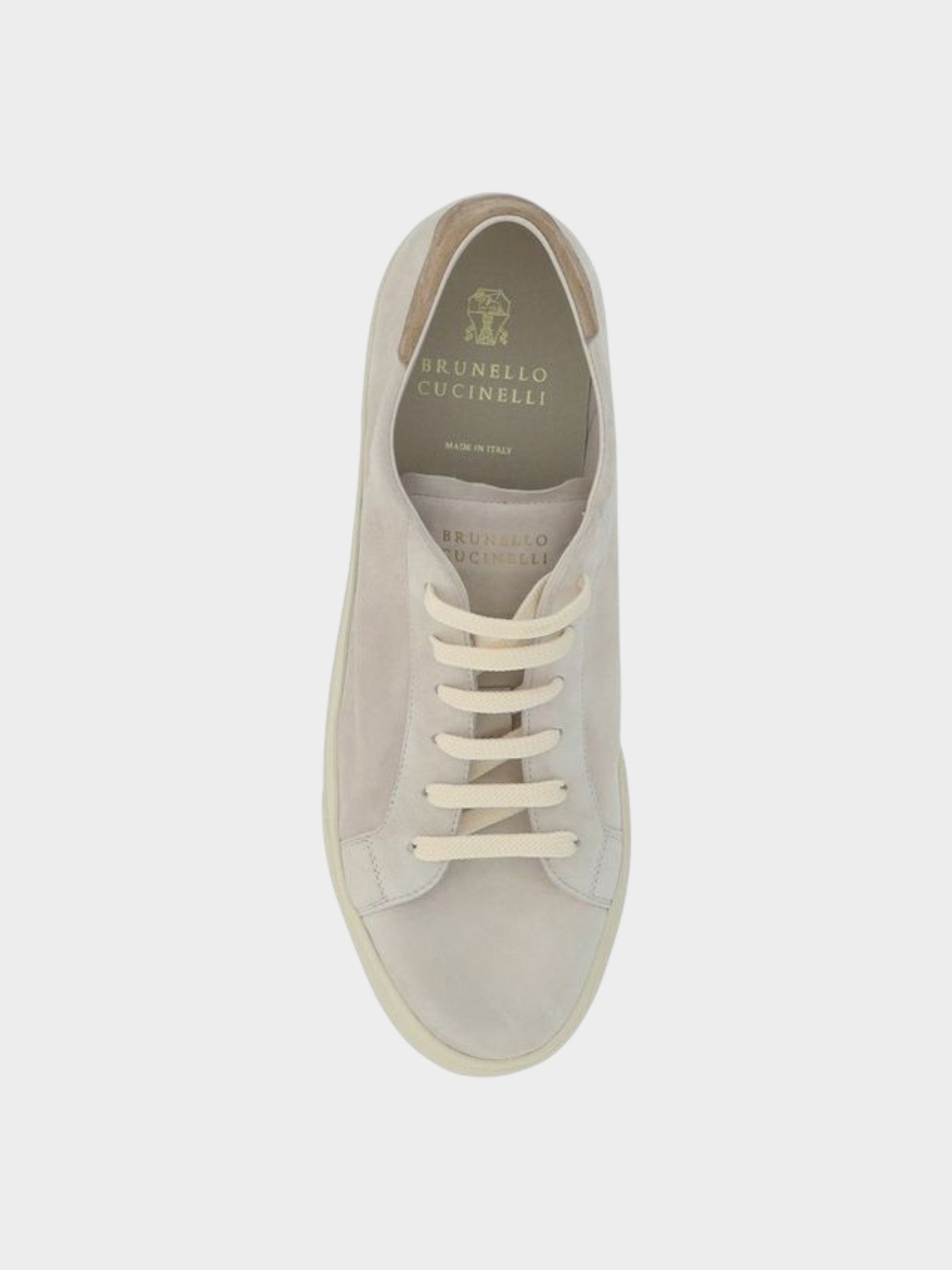 Brunello Cucinelli Cream White Leather Sneakers-thumbmail-4
