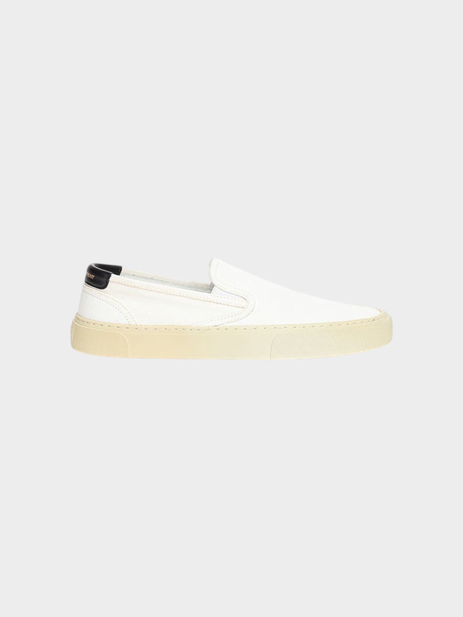 Saint Laurent White Cotton Low Top Sneakers