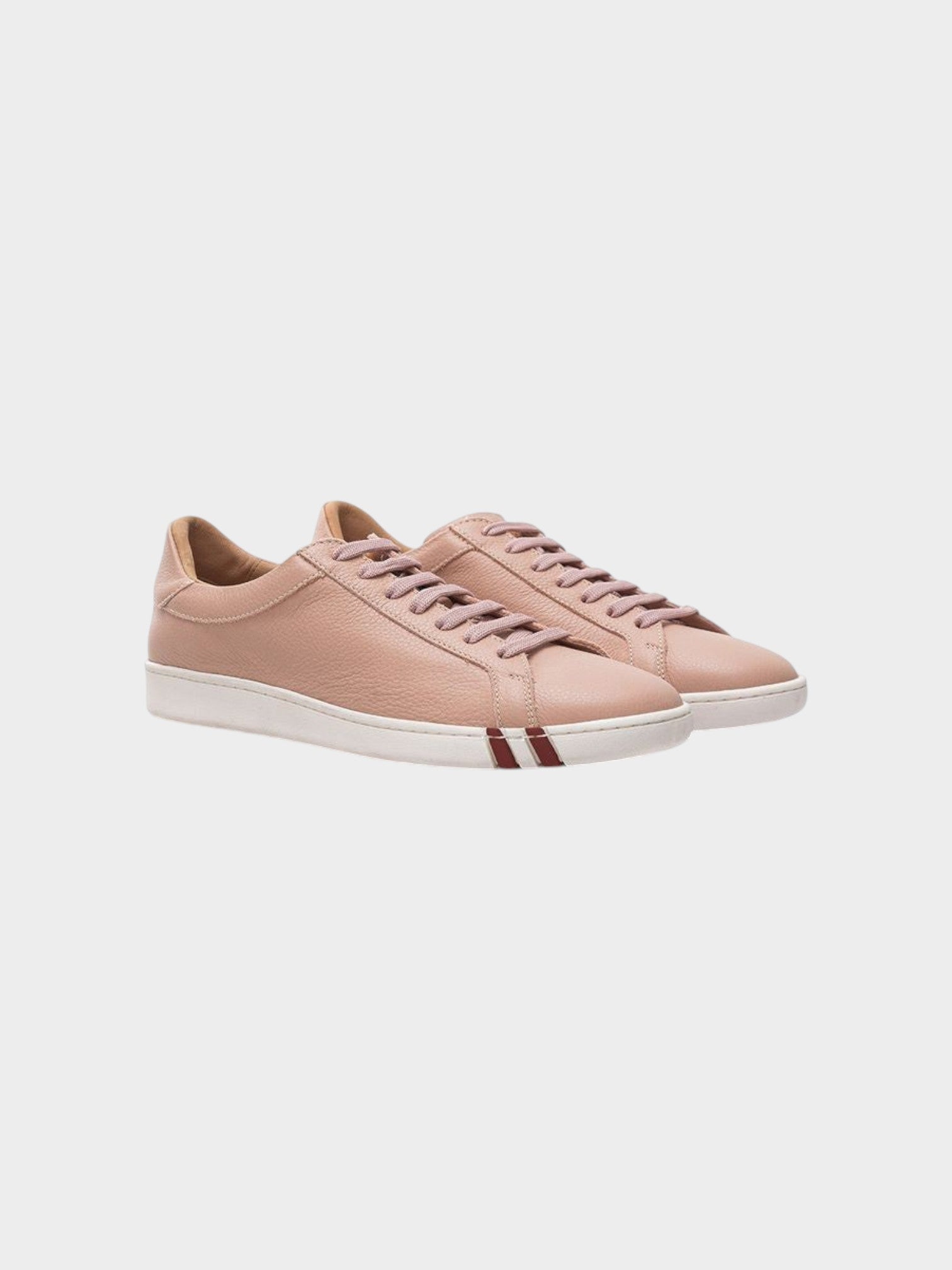 Bally Pink Leather Low Top Sneakers-thumbmail-4