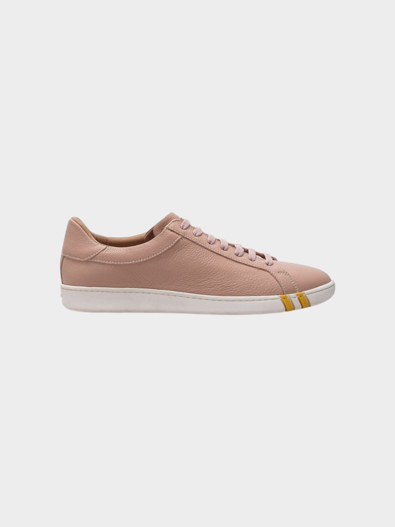 Bally Pink Fabric And Leather Low Top Sneakers