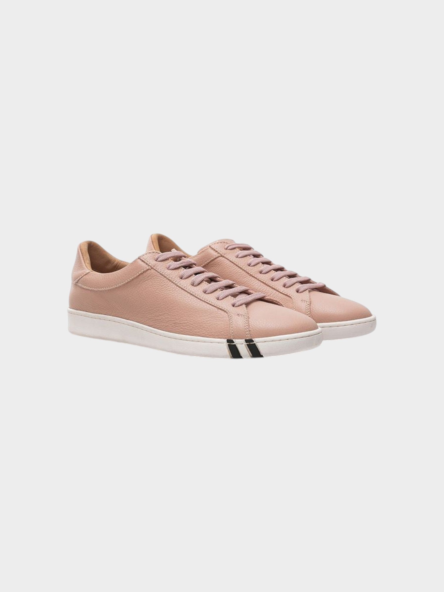 Bally Pink Leather Low Top Sneakers-thumbmail-4