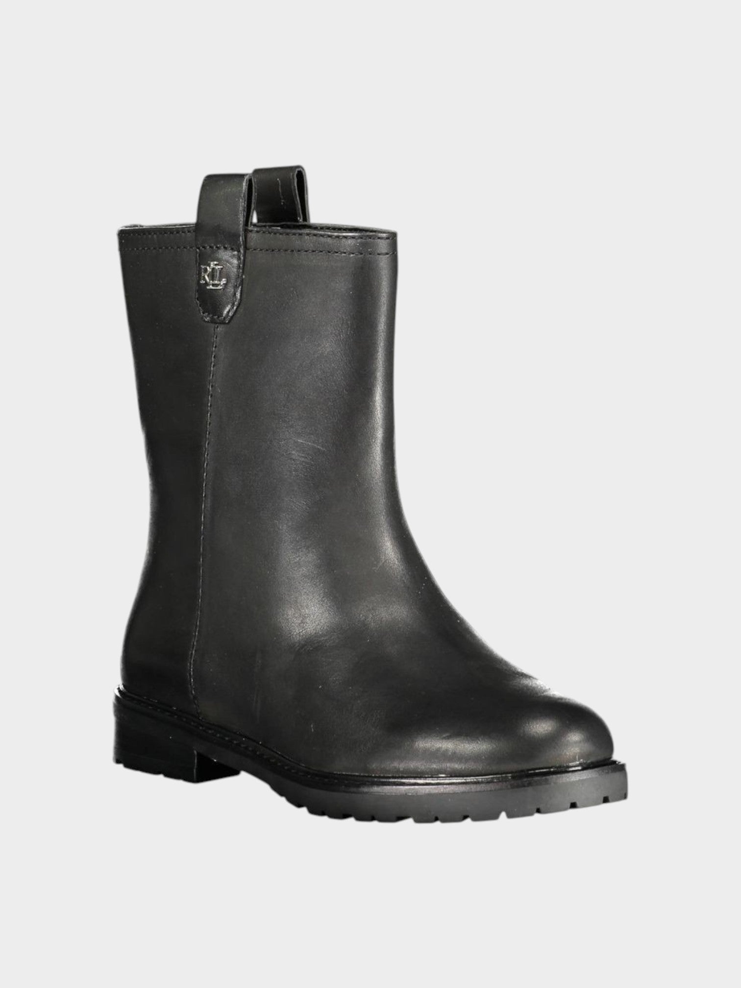 Ralph Lauren Black Leather Women Ankle Boot-thumbmail-3