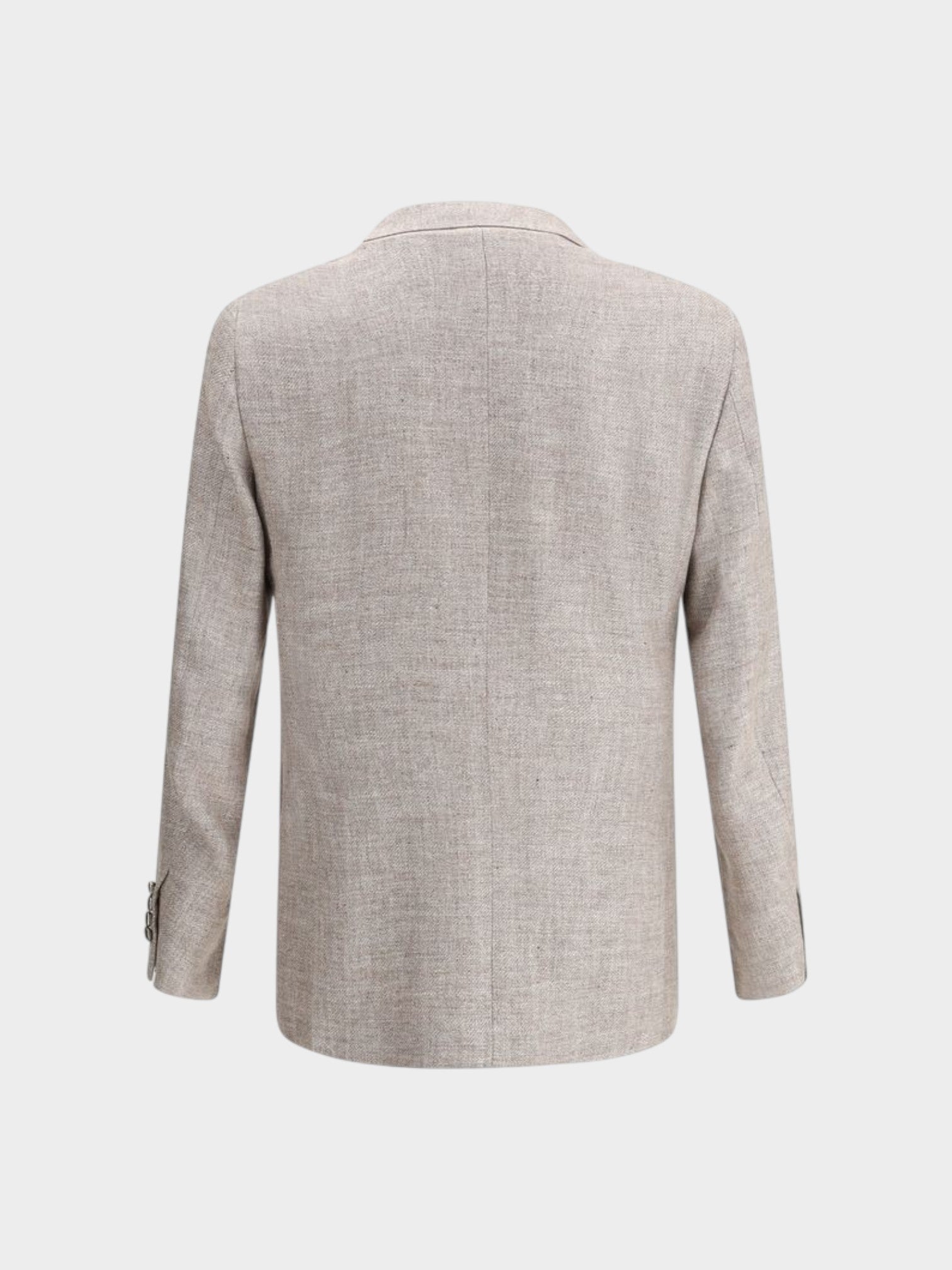 Brunello Cucinelli Light Brown Linen Blazer-thumbmail-2